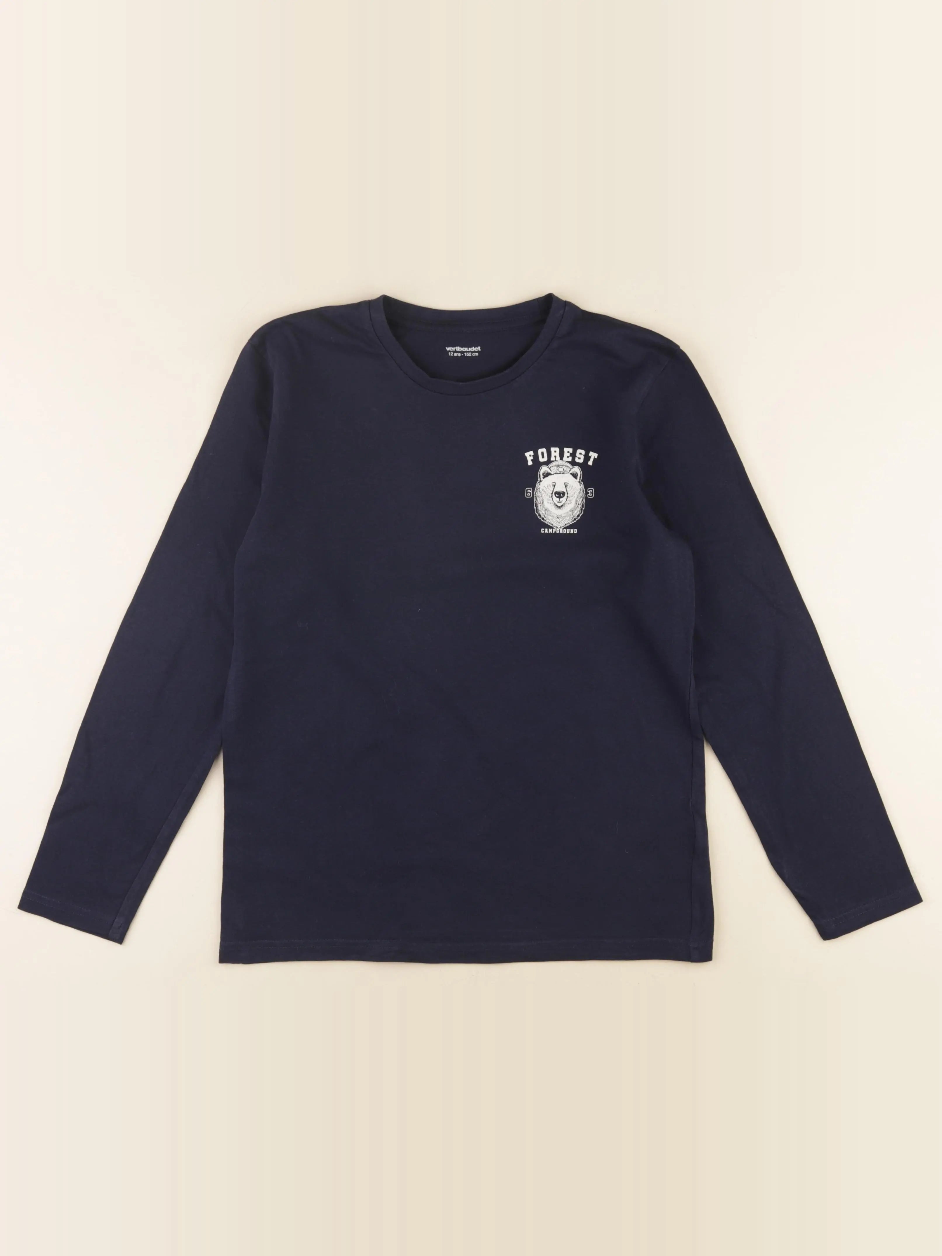 Vertbaudet - tee-shirt bleu - 12 ans