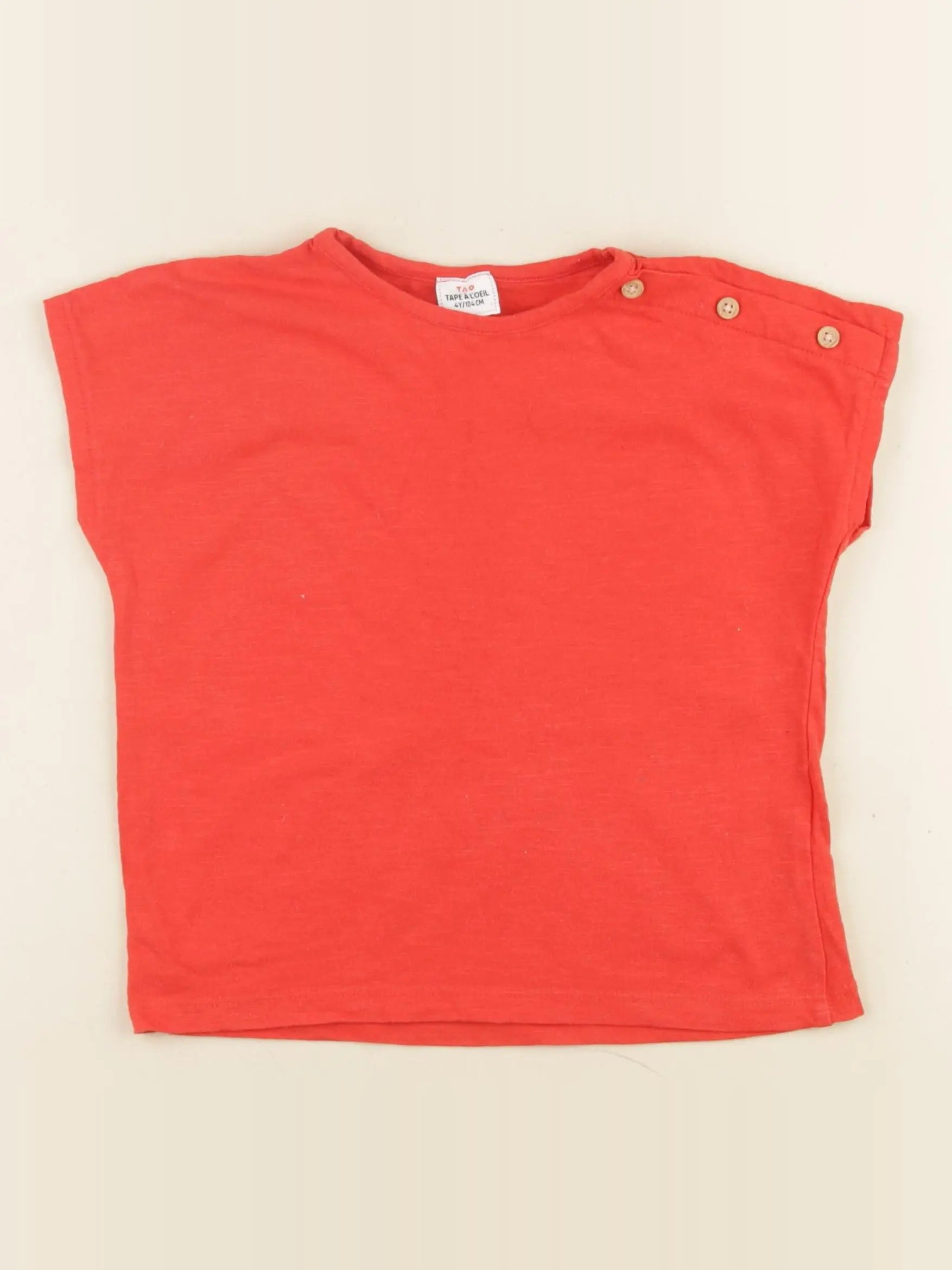 Tape à l'oeil - tee-shirt rouge - 4 ans