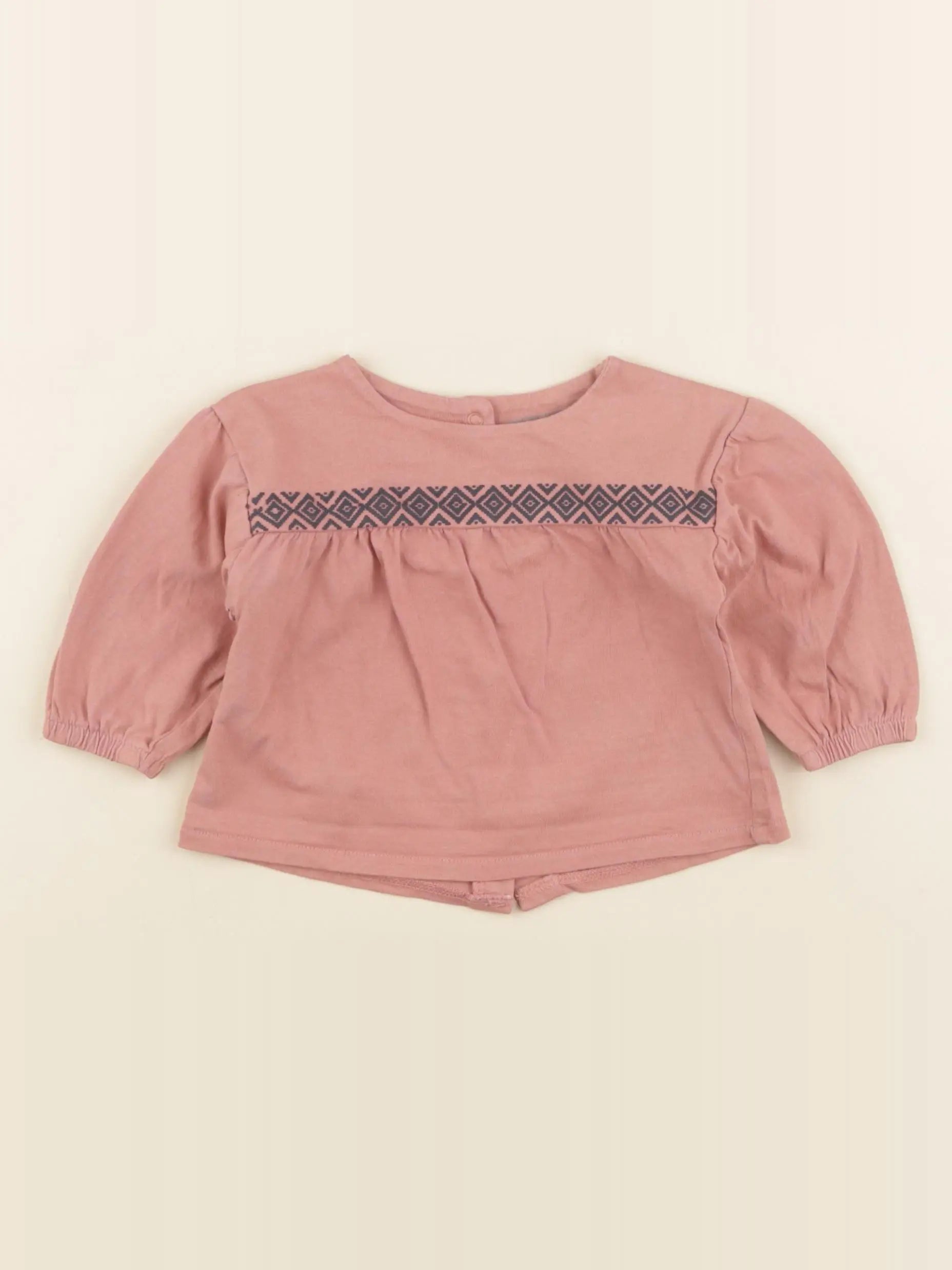Vertbaudet - tee-shirt rose - 3 mois
