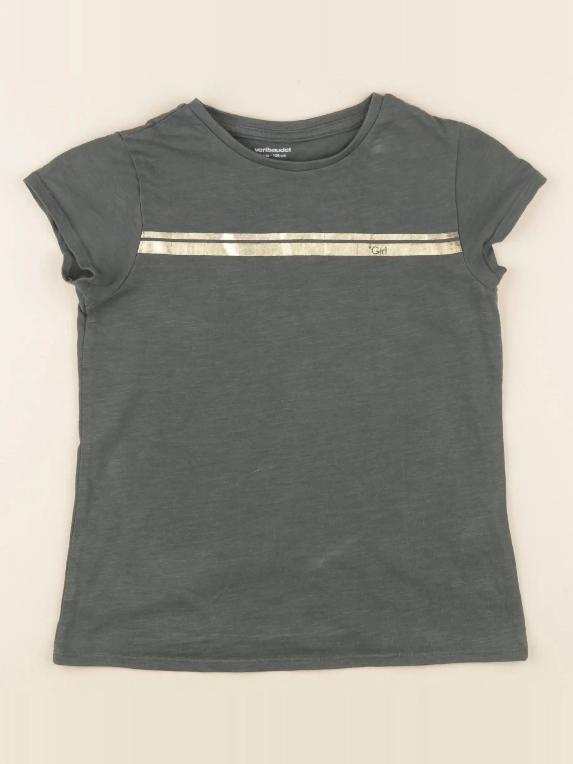 Vertbaudet - tee-shirt vert - 8 ans