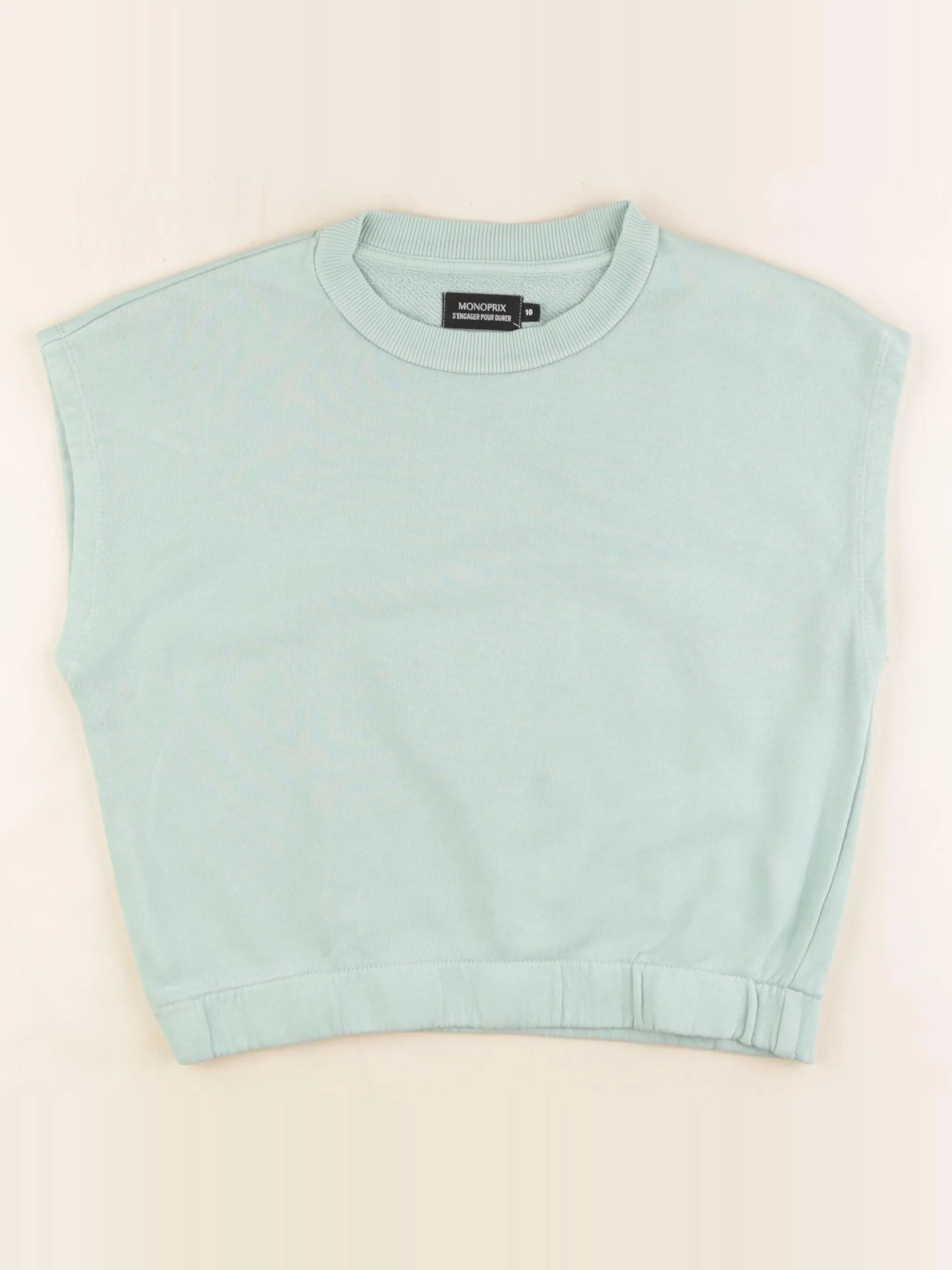 Monoprix - sweat vert - 10 ans