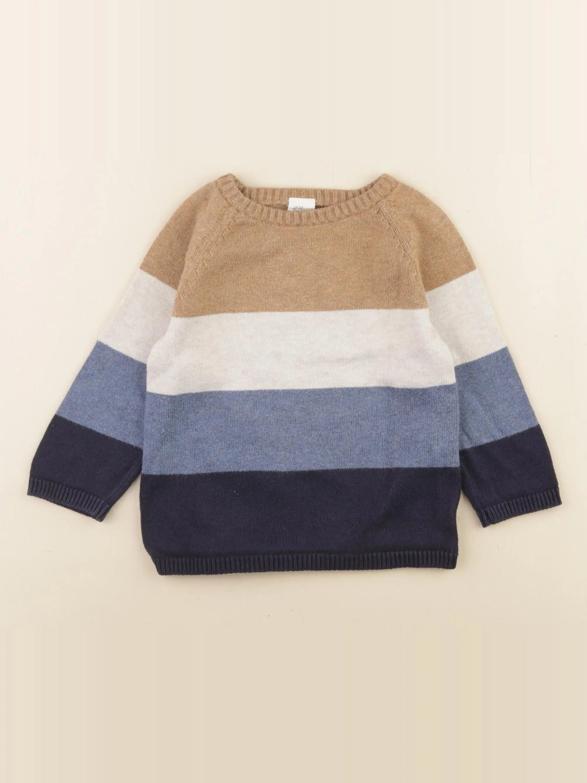 H&M - pull bleu - 9/12 mois