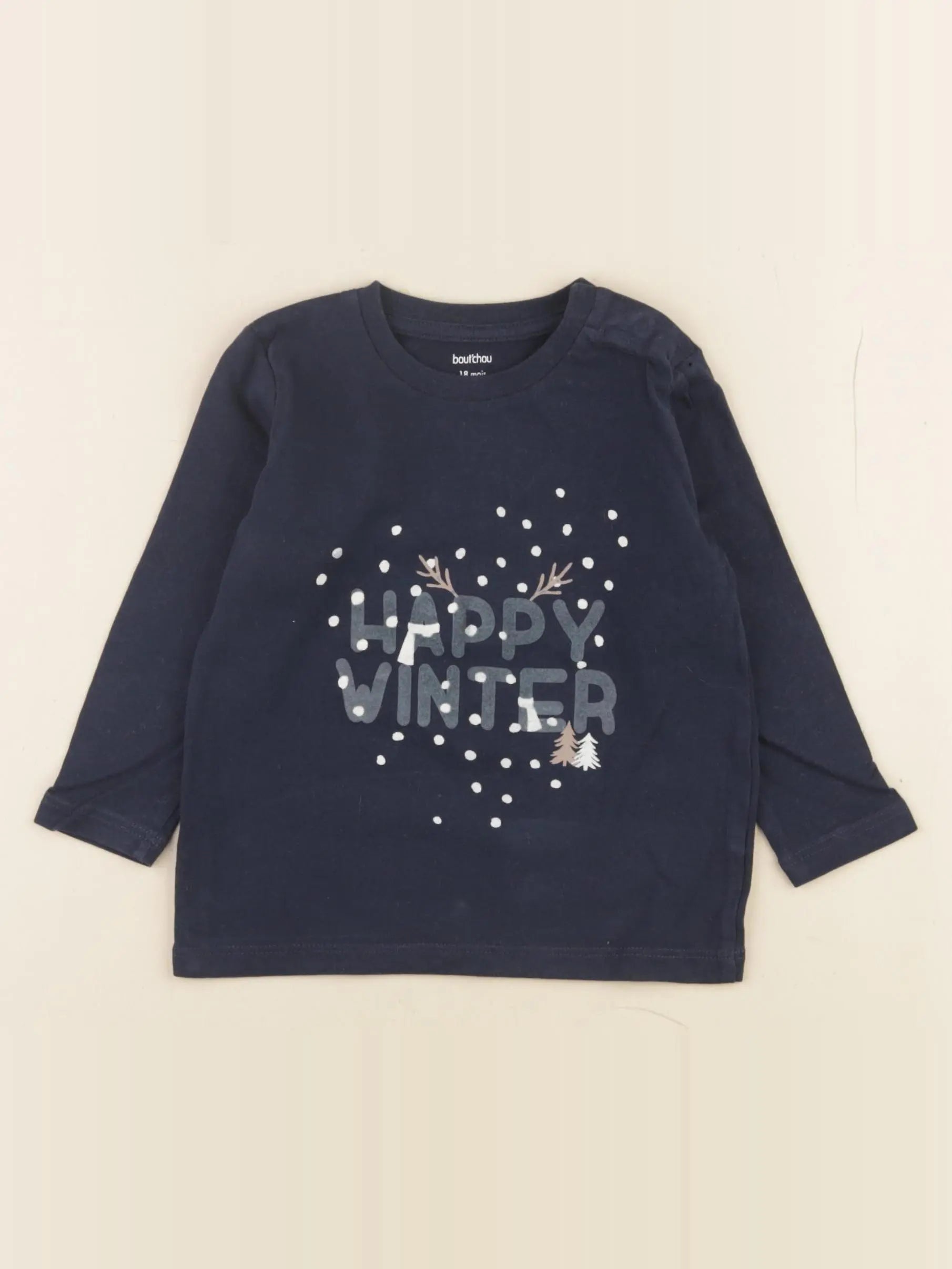 Boutchou - tee-shirt bleu - 18 mois