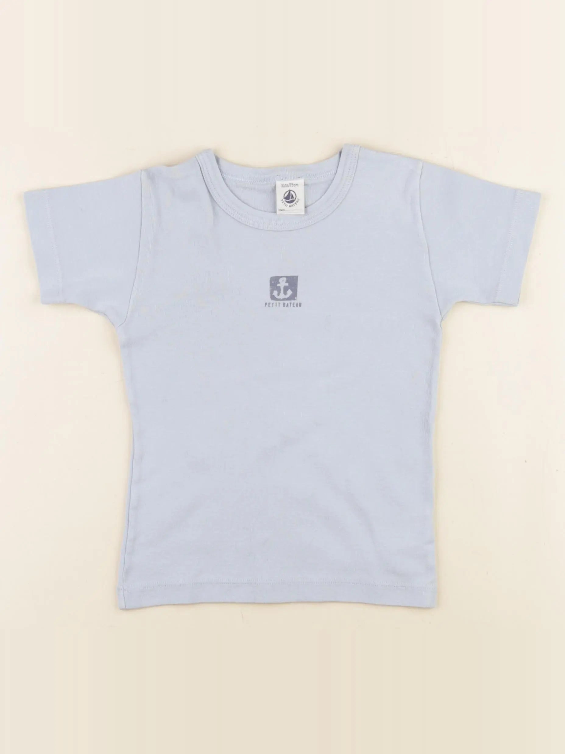 Petit Bateau - maillot de corps bleu - 3 ans