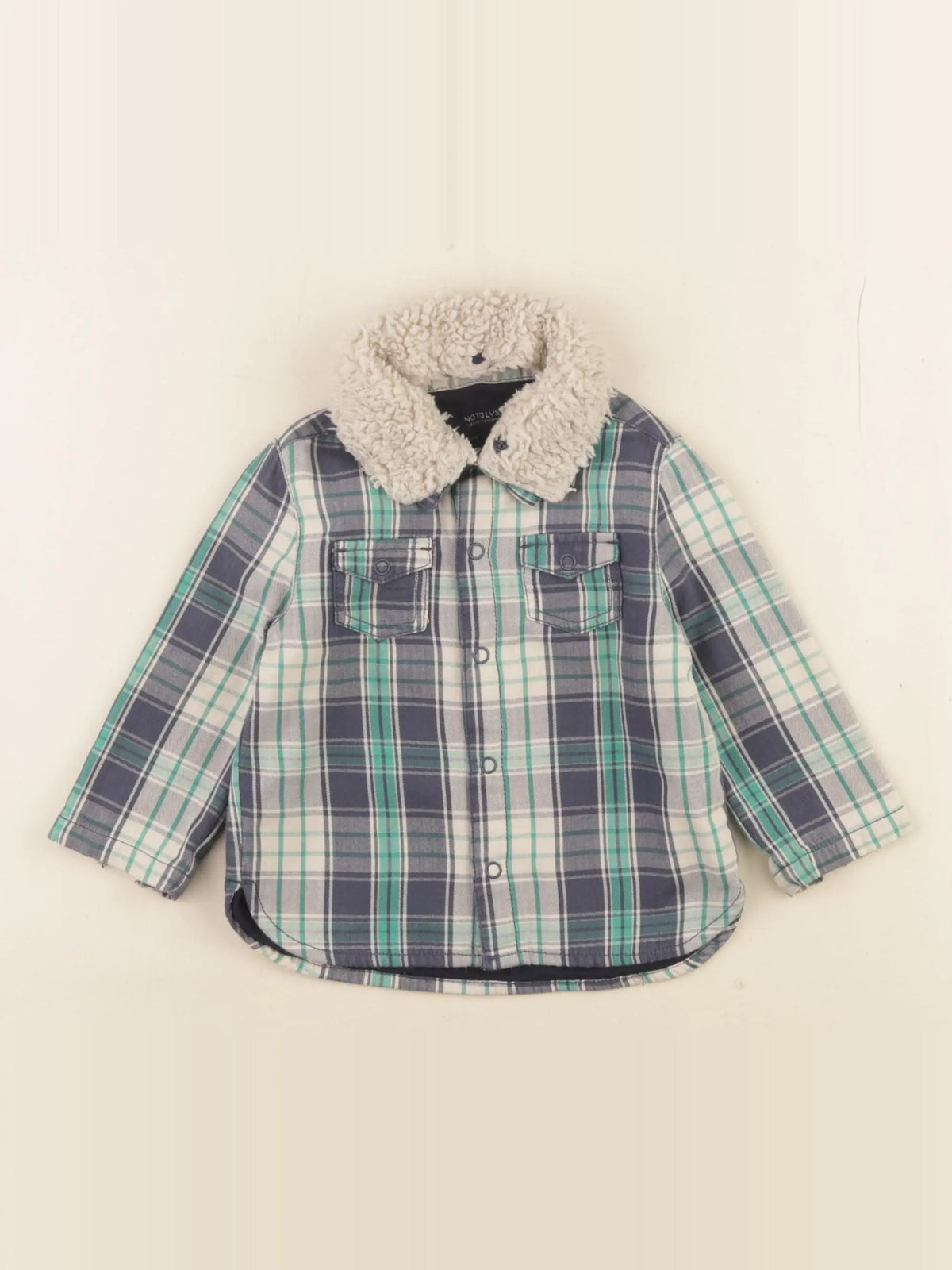 Natalys - chemise bleu - 9 mois