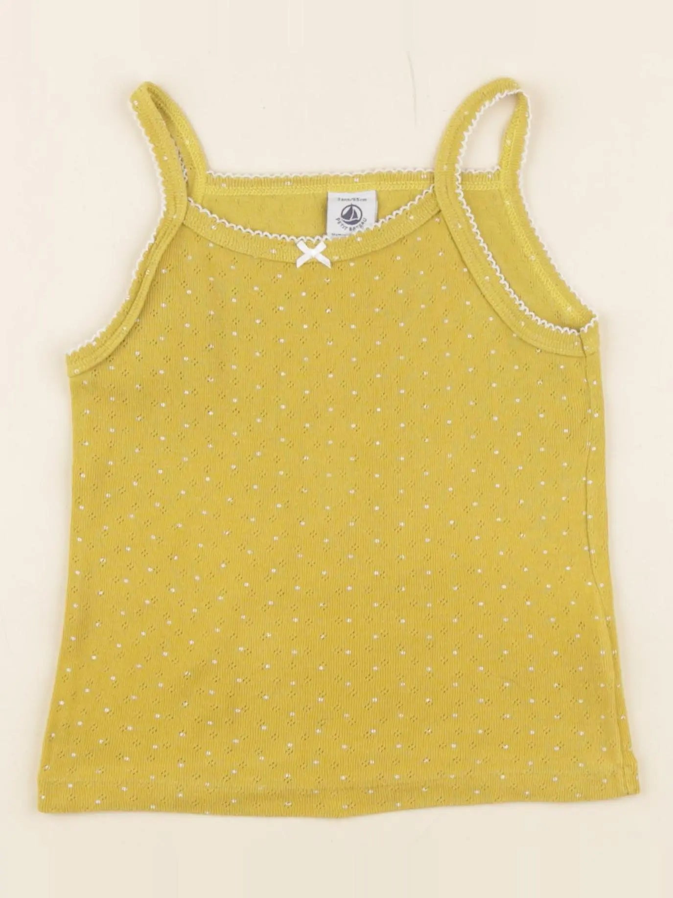 Petit Bateau - maillot de corps jaune - 3 ans