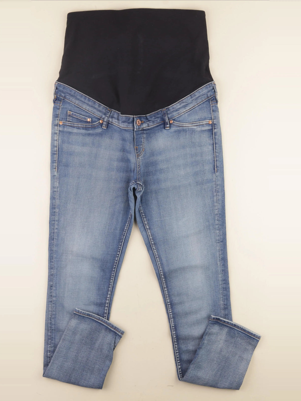 H&M - jean grossesse bleu - 44
