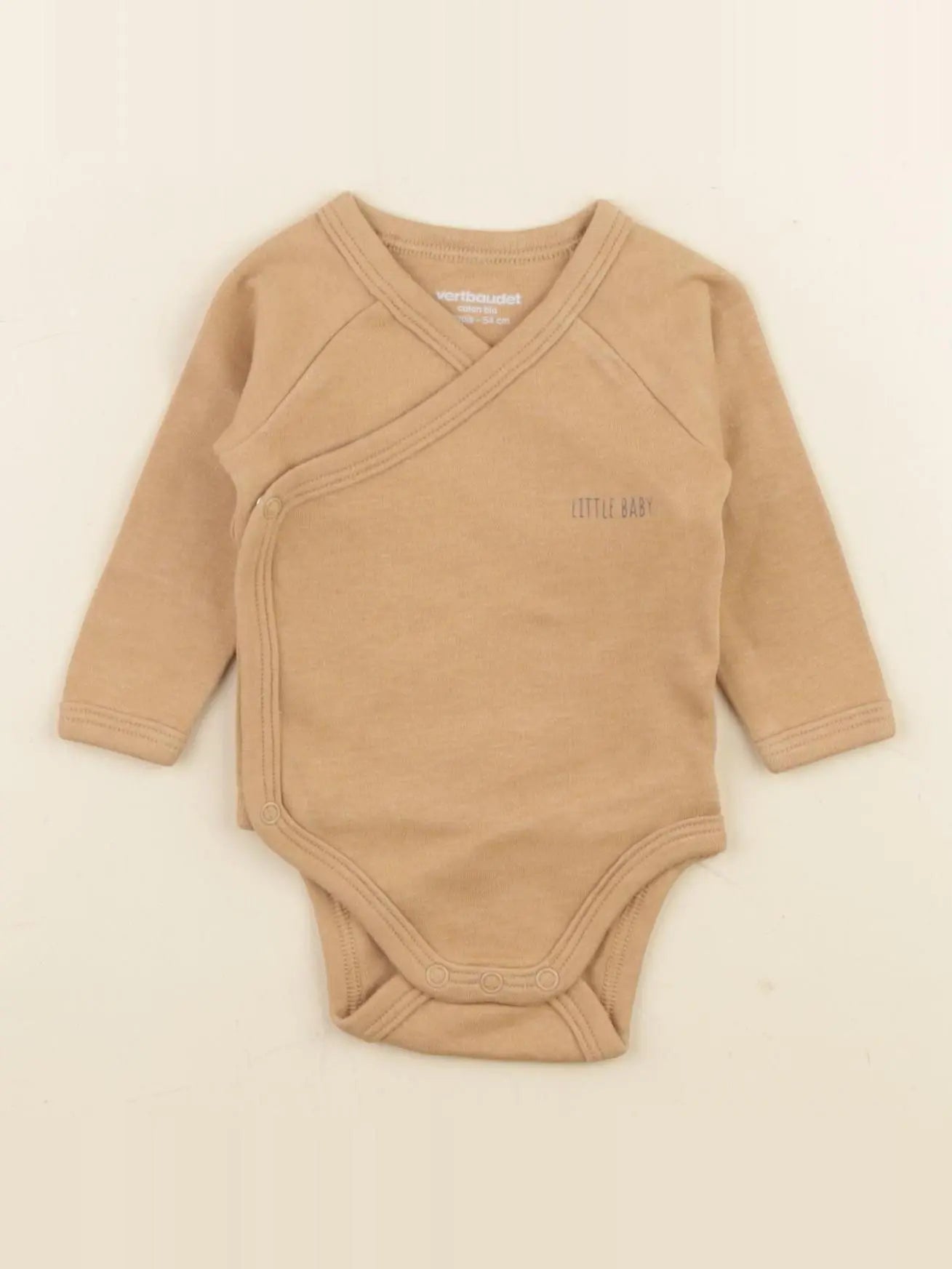 Vertbaudet - body marron - 1 mois