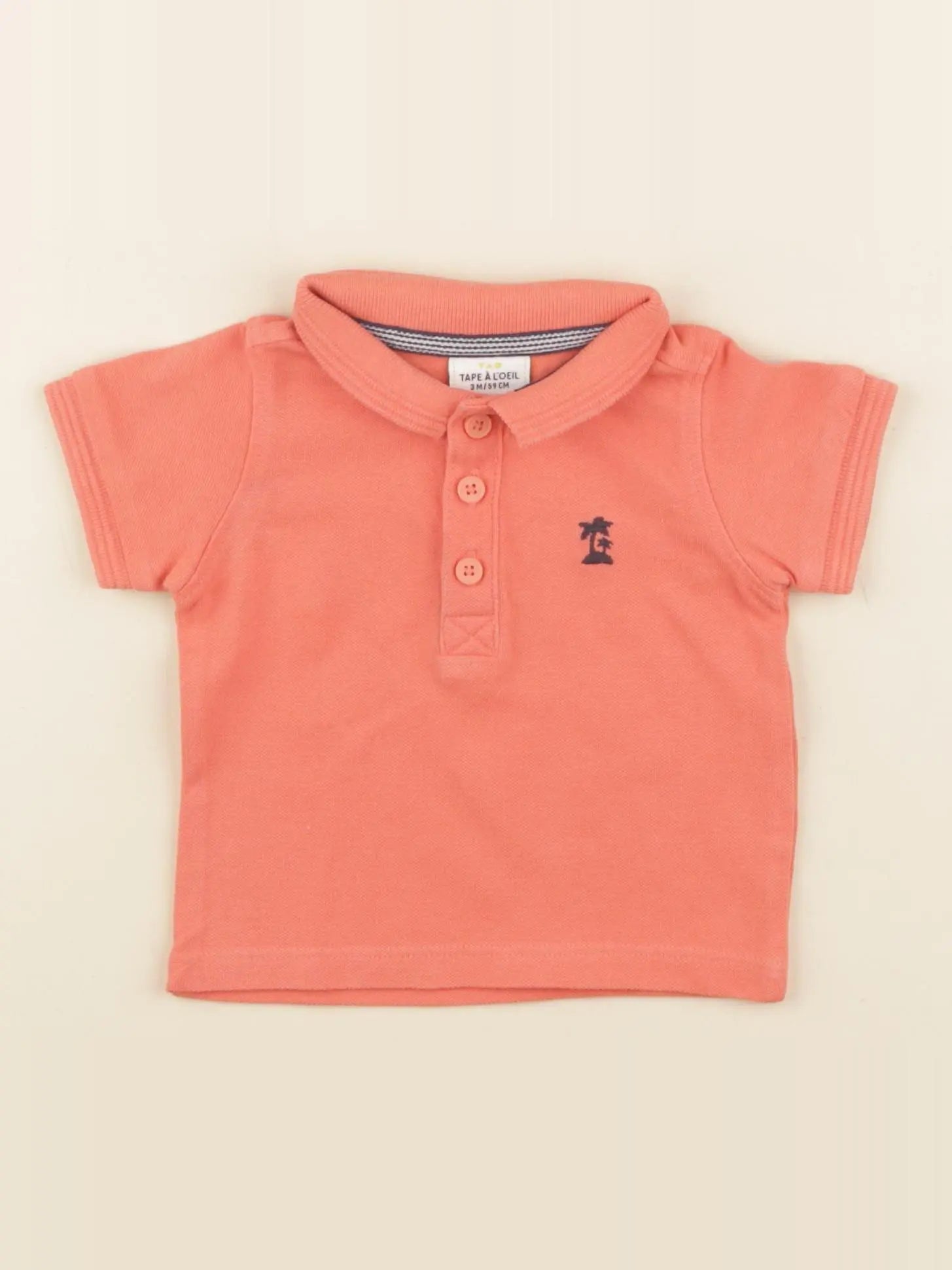 Tape à l'oeil - polo orange - 3 mois