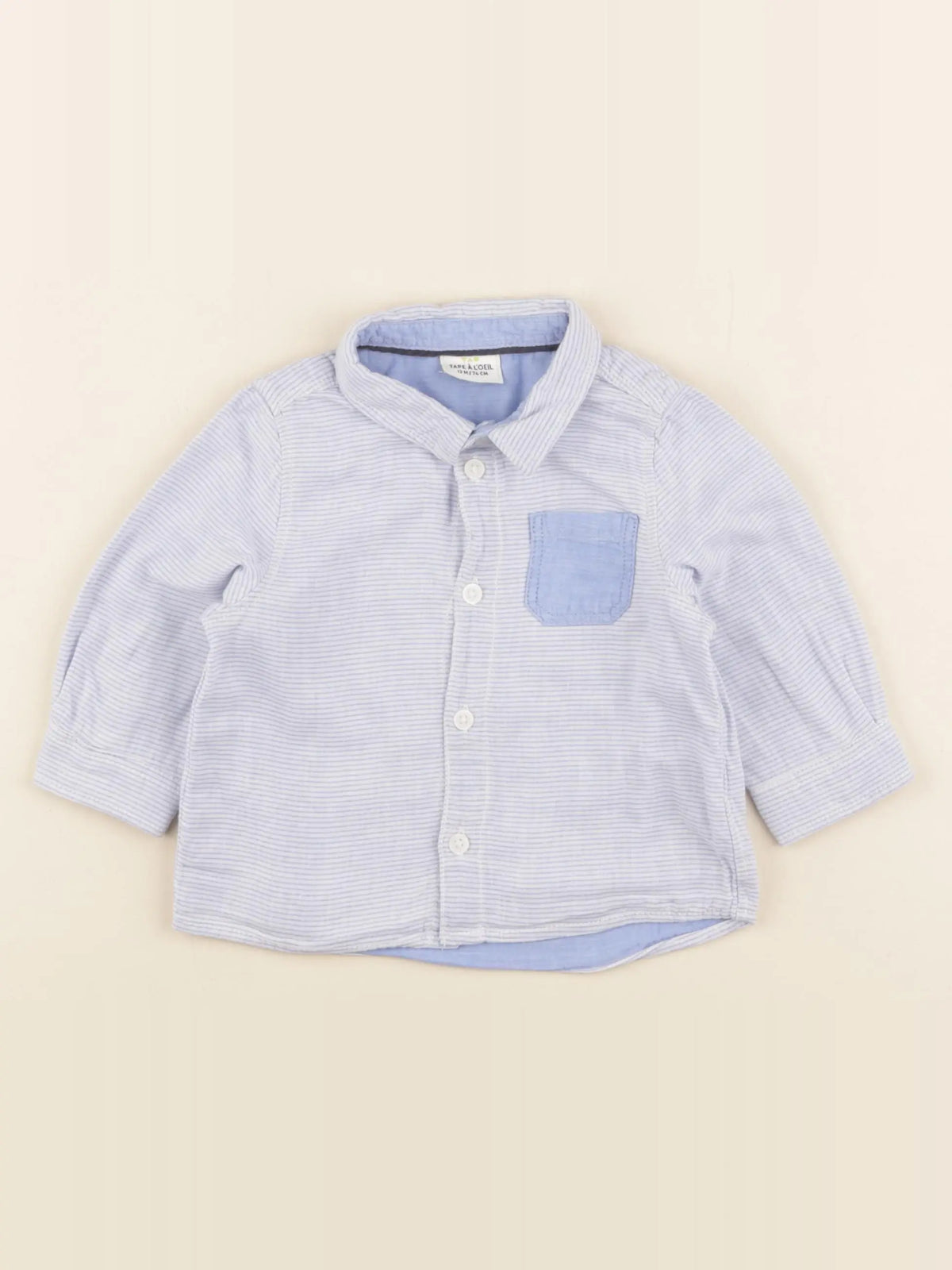 Tape à l'oeil - chemise bleu - 12 mois