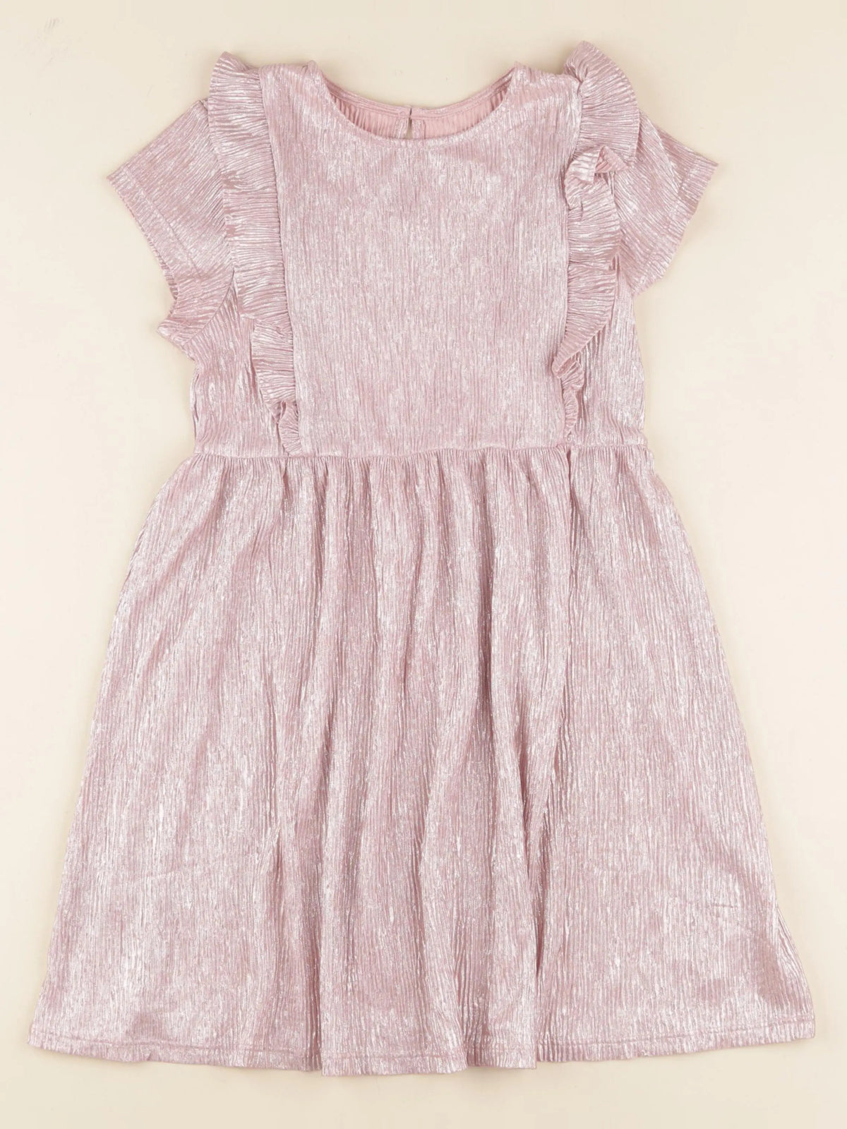 Vertbaudet - robe rose, argent - 8 ans