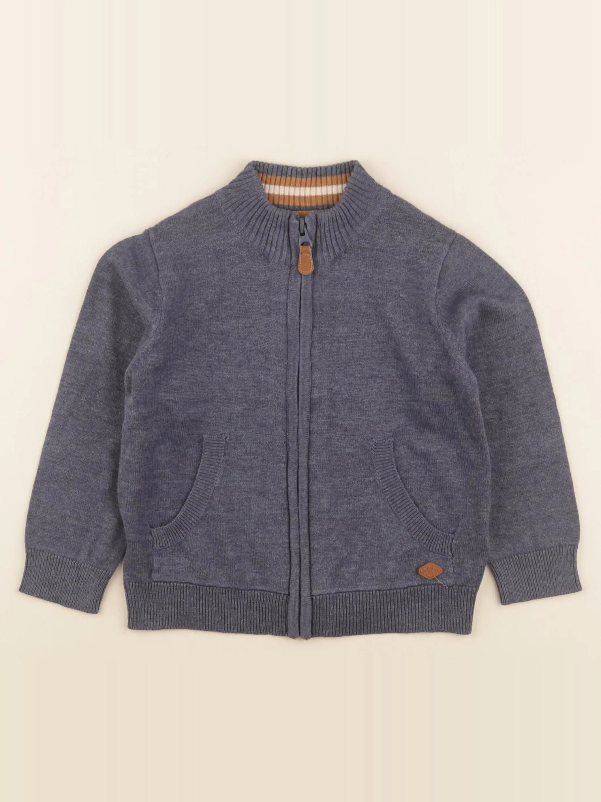 Vertbaudet - gilet bleu - 4 ans