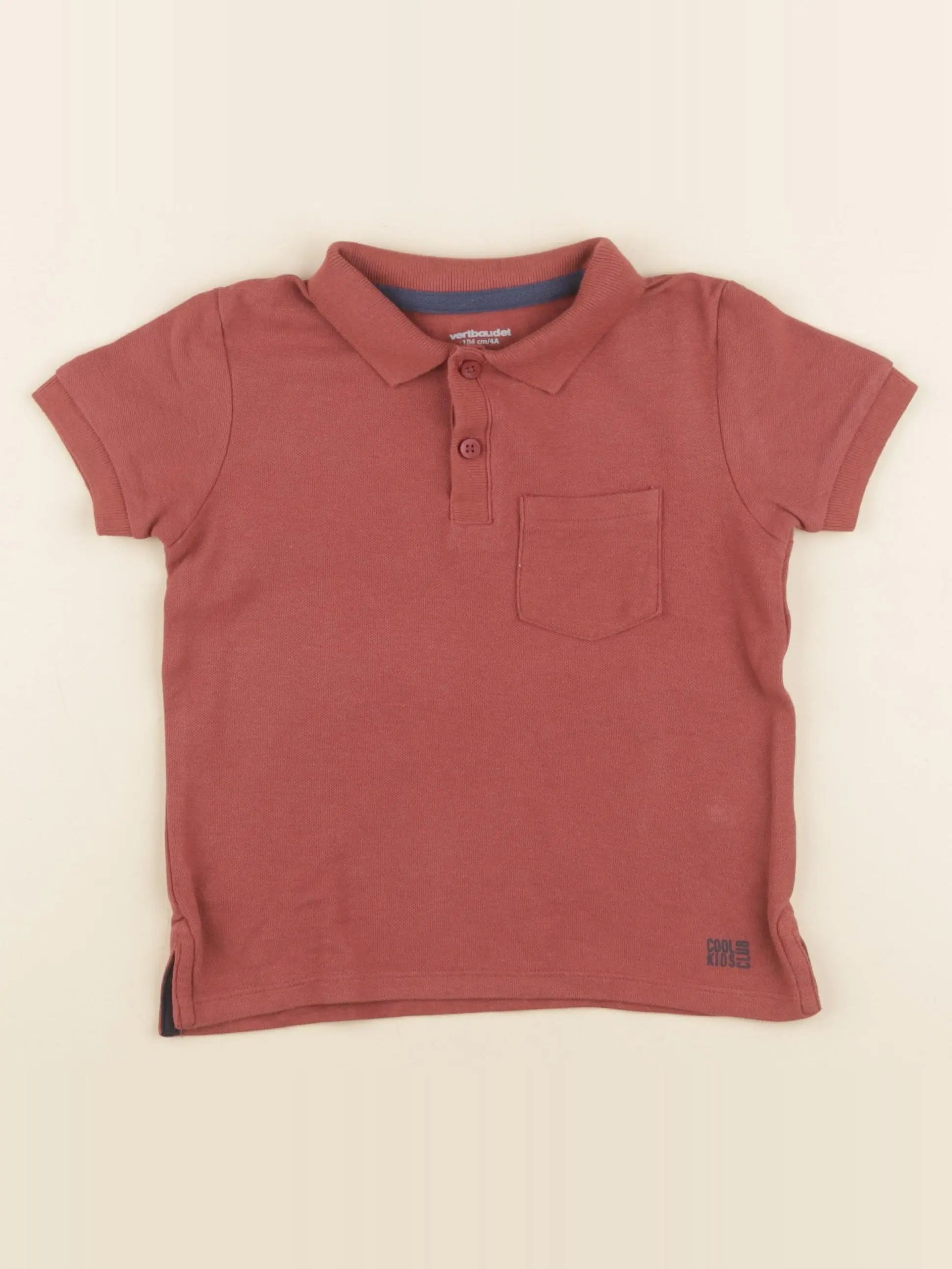 Vertbaudet - polo rouge - 4 ans