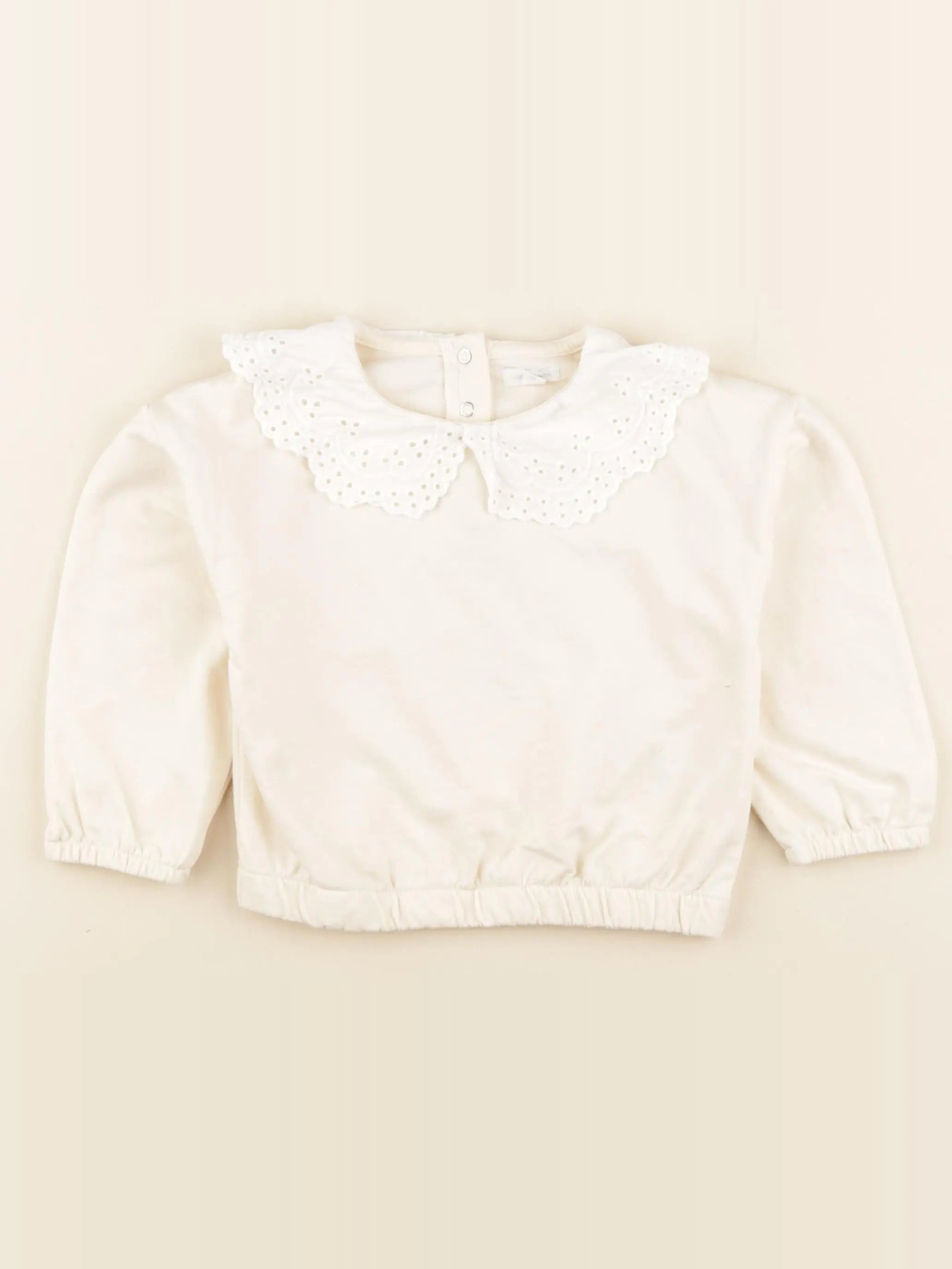 Vertbaudet - sweat jaune - 24 mois