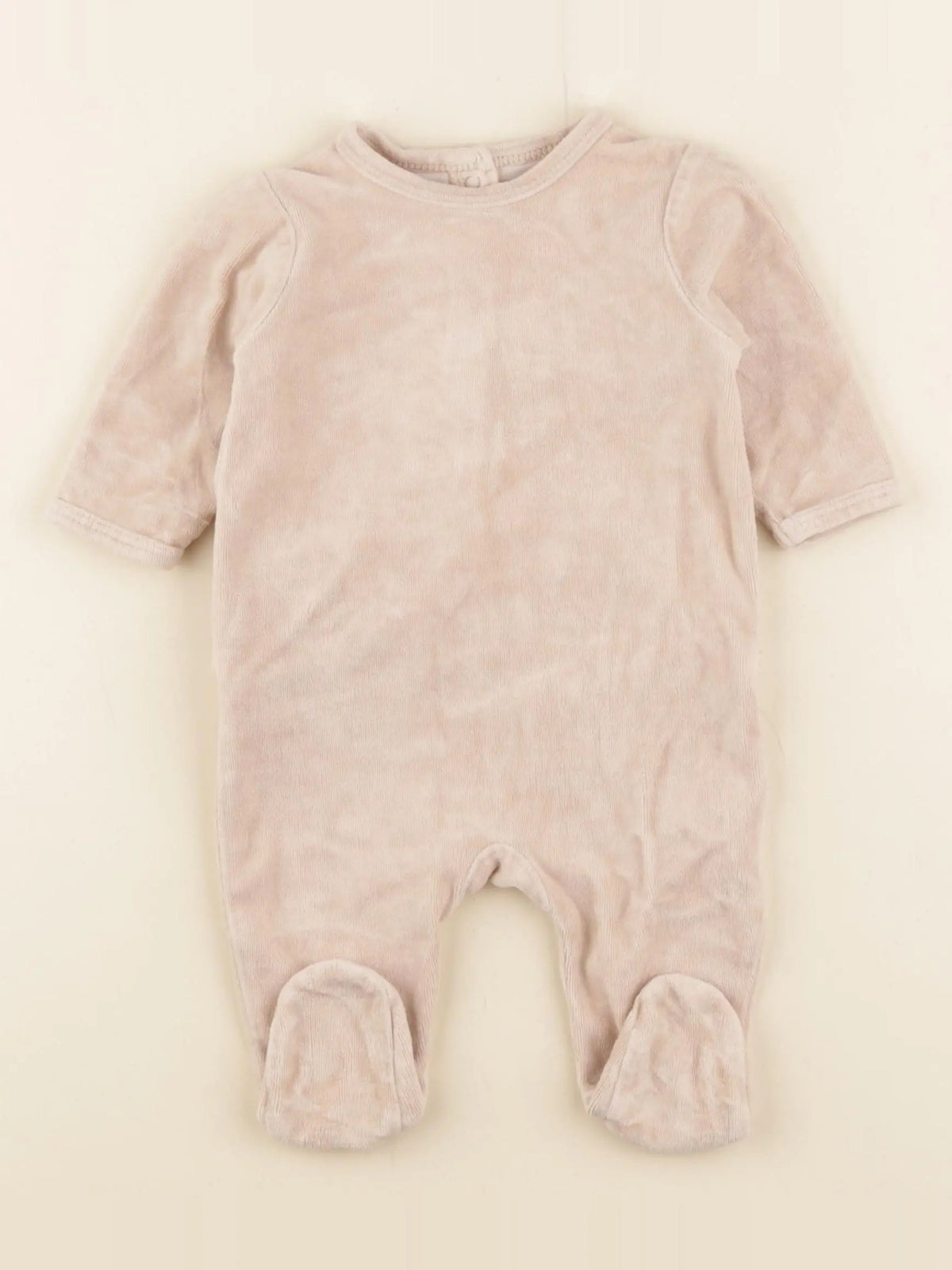 Vertbaudet - pyjama velours marron - 3 mois