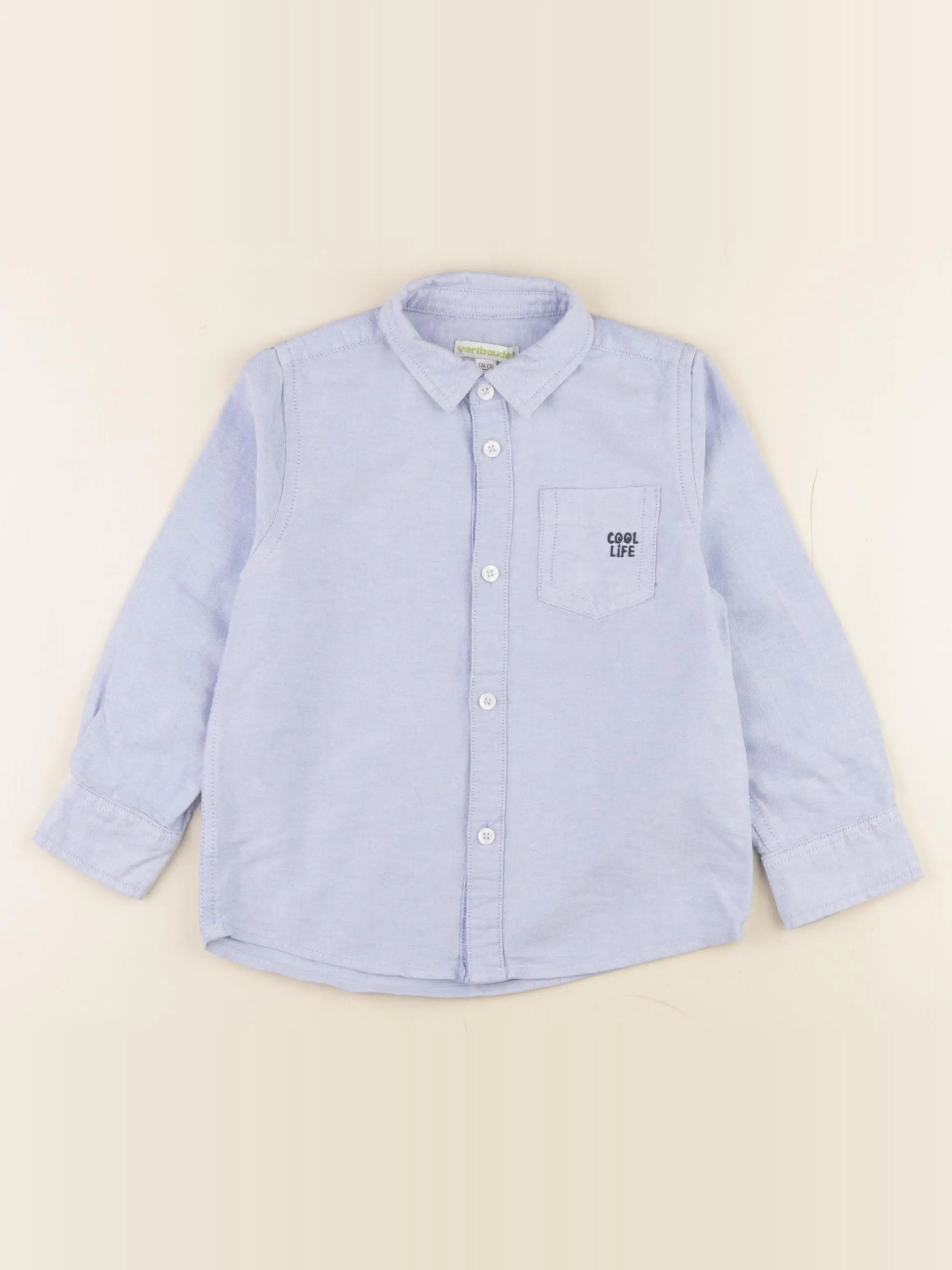 Vertbaudet - chemise bleu - 4 ans