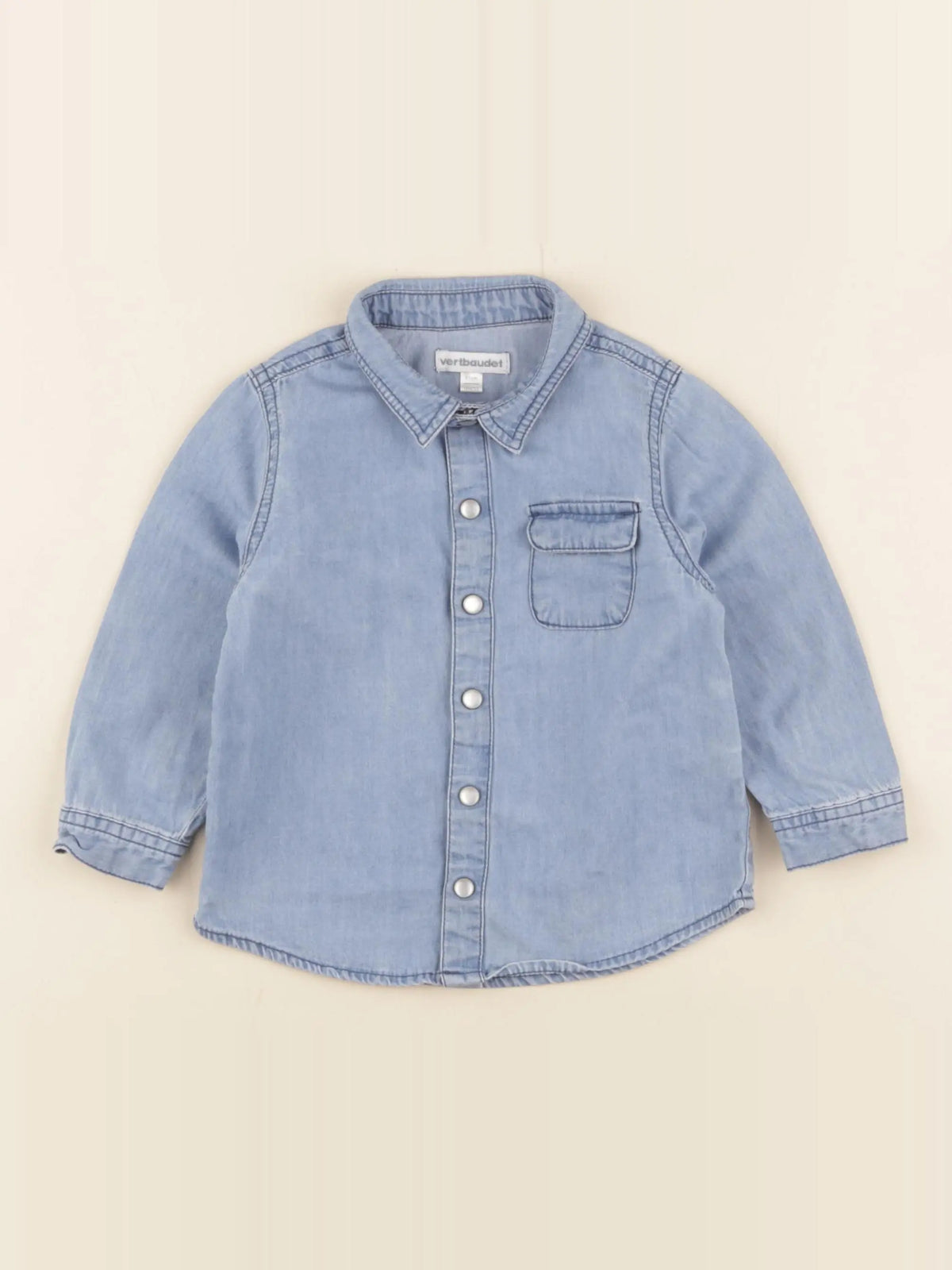 Vertbaudet - chemise bleu - 18 mois