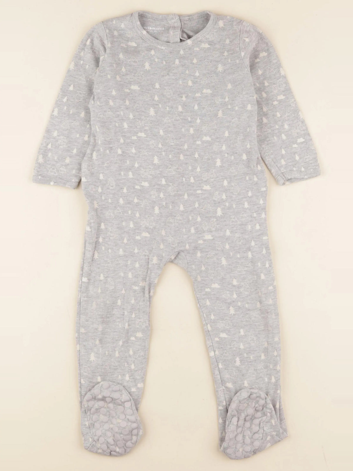 Vertbaudet - pyjama coton gris - 24 mois