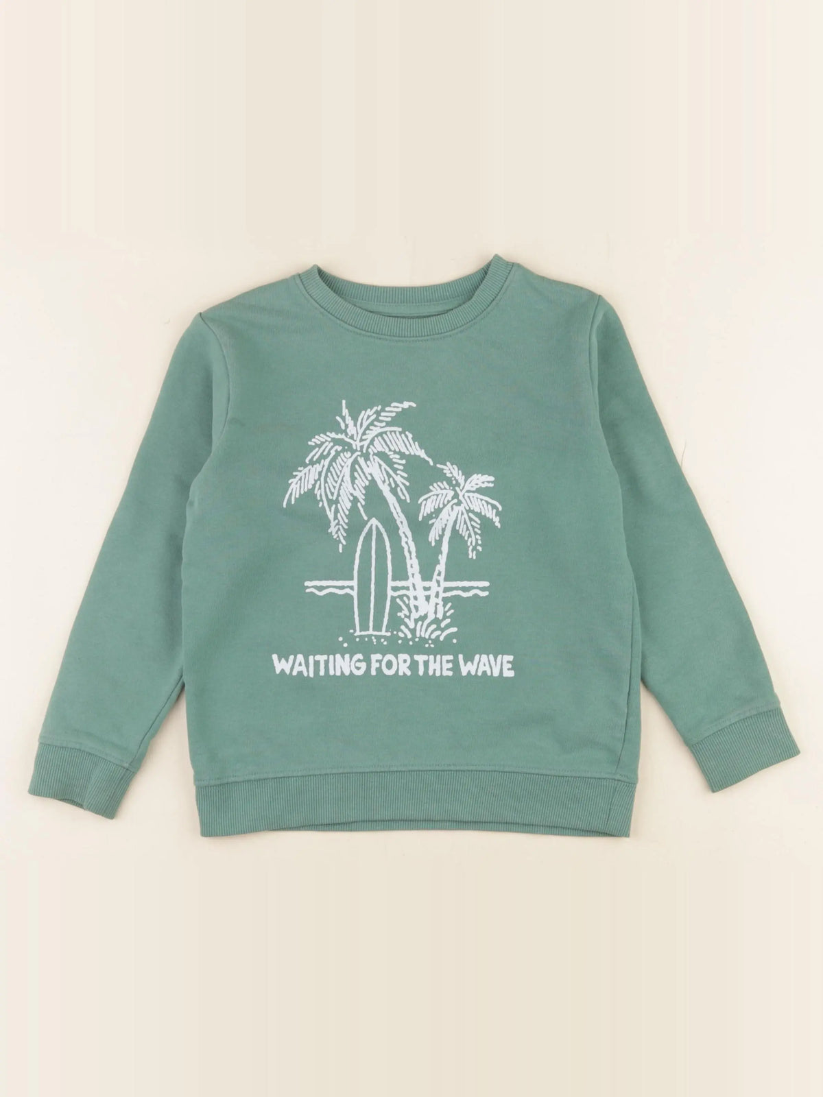 Vertbaudet - sweat vert - 5 ans