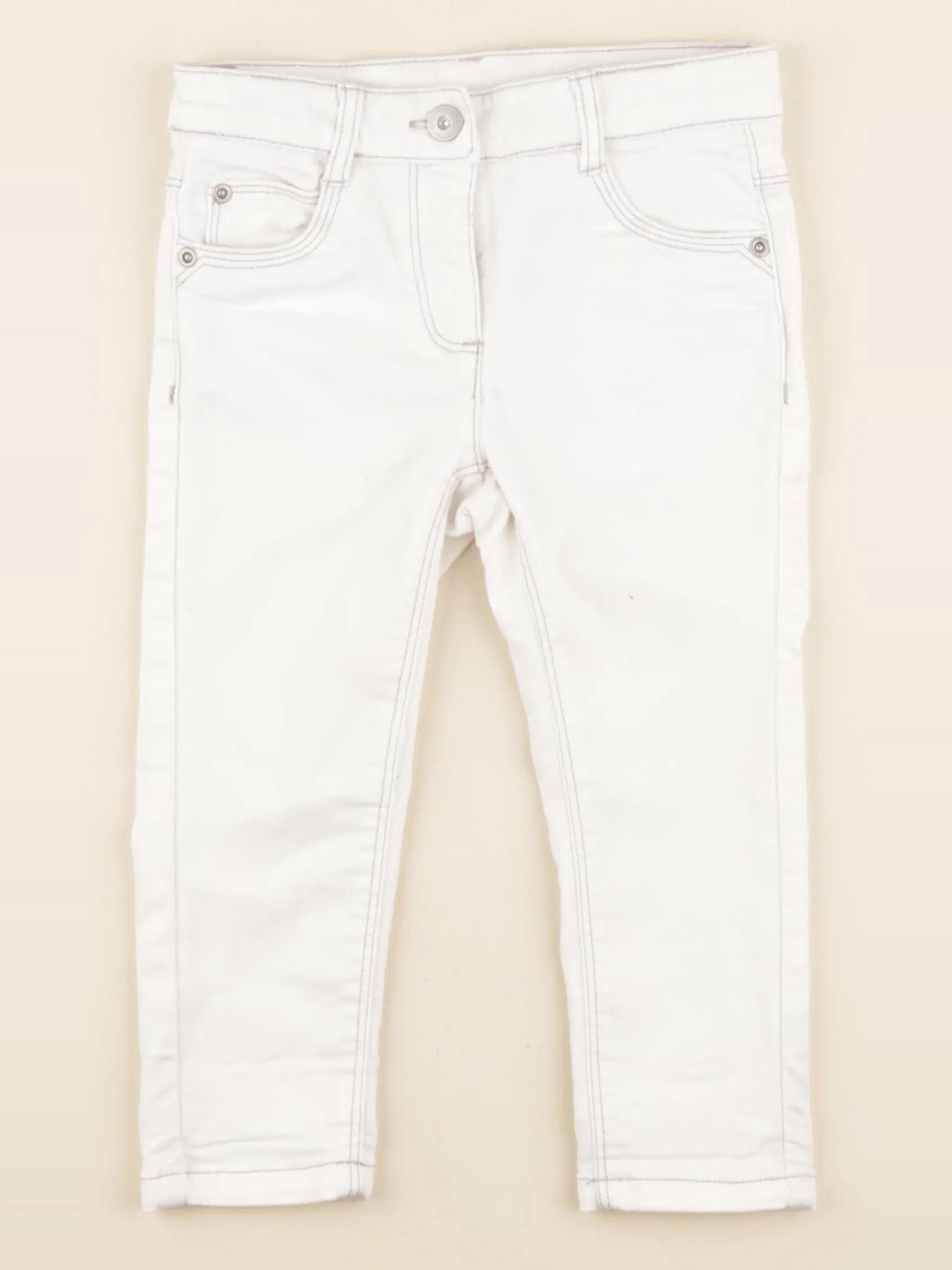 Vertbaudet - pantalon blanc - 4 ans