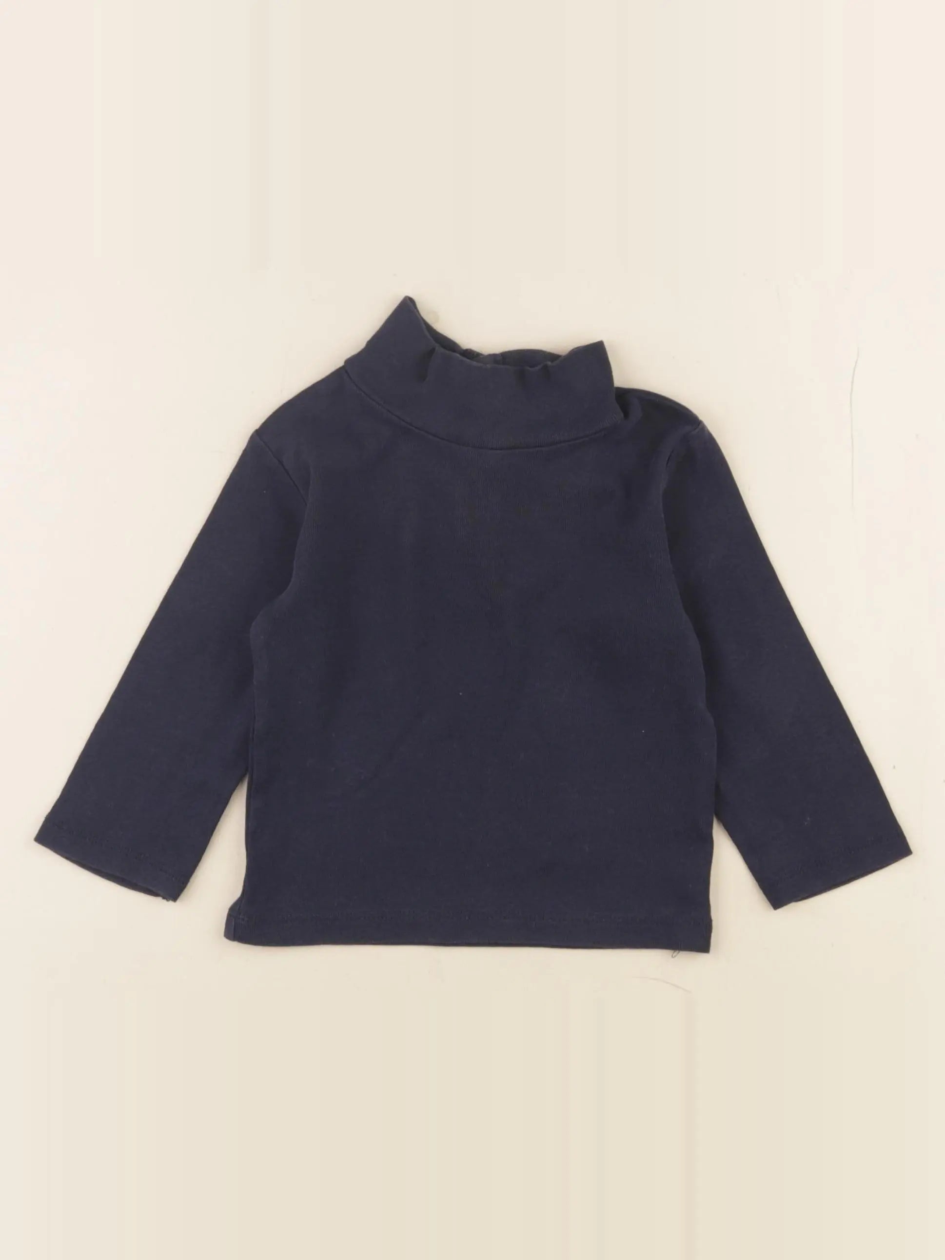 Vertbaudet - sous-pull bleu - 12 mois