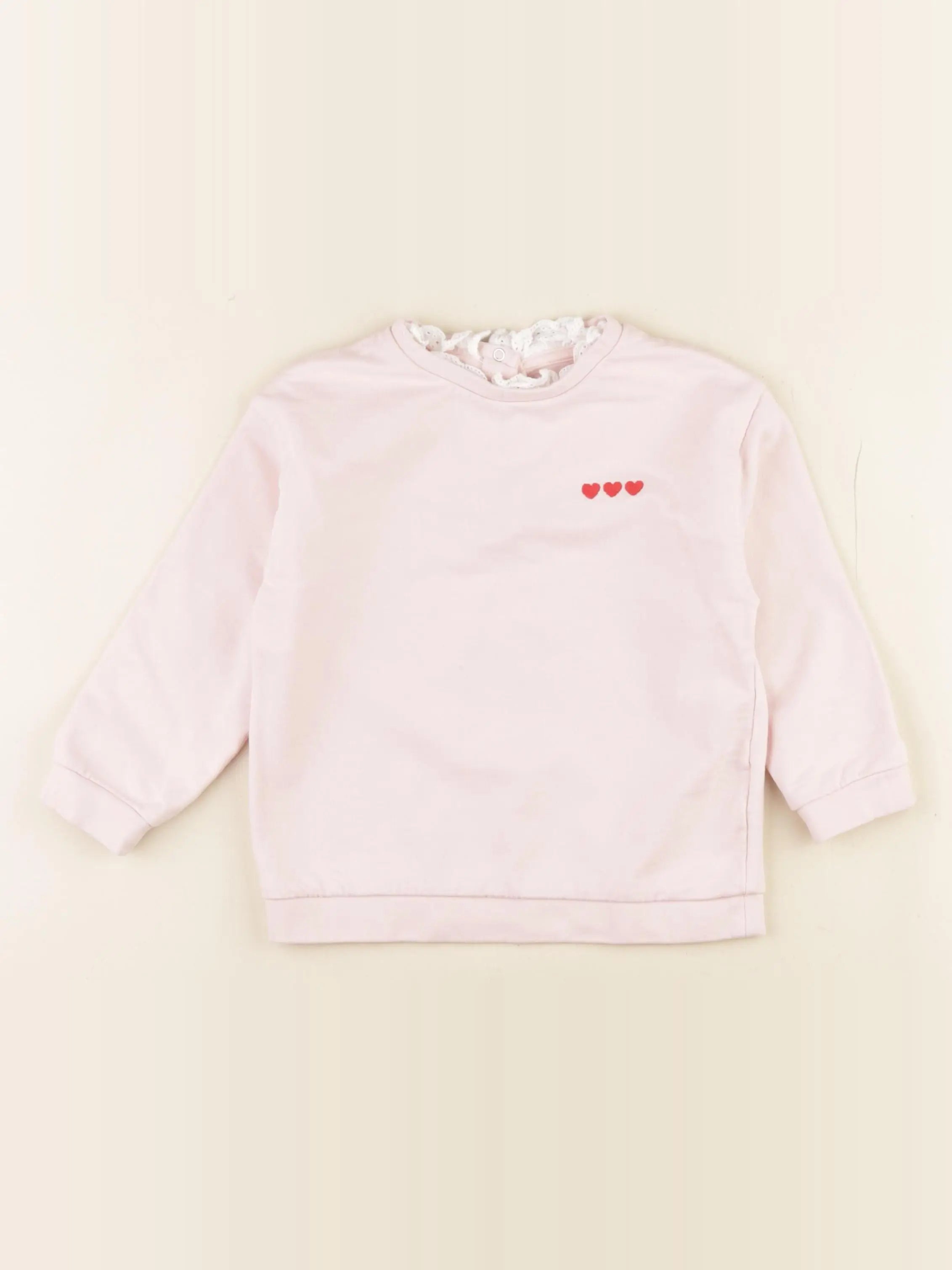 Vertbaudet - sweat rose - 4 ans
