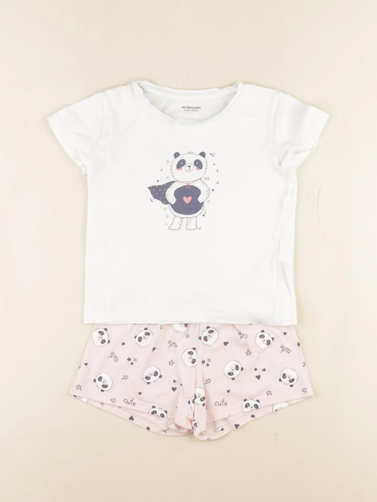 Vertbaudet - pyjama coton multicolore - 4 ans