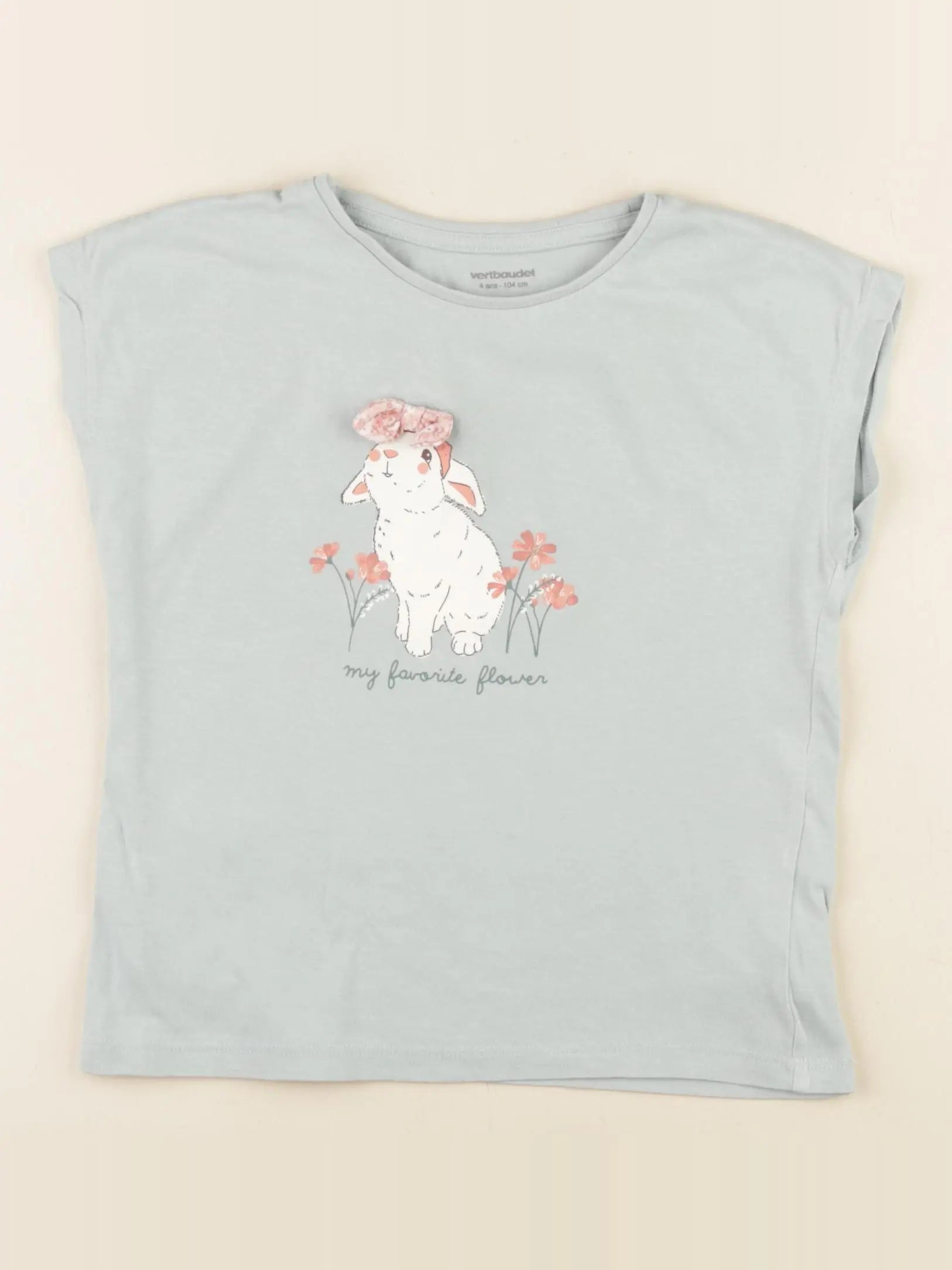 Vertbaudet - tee-shirt vert - 4 ans