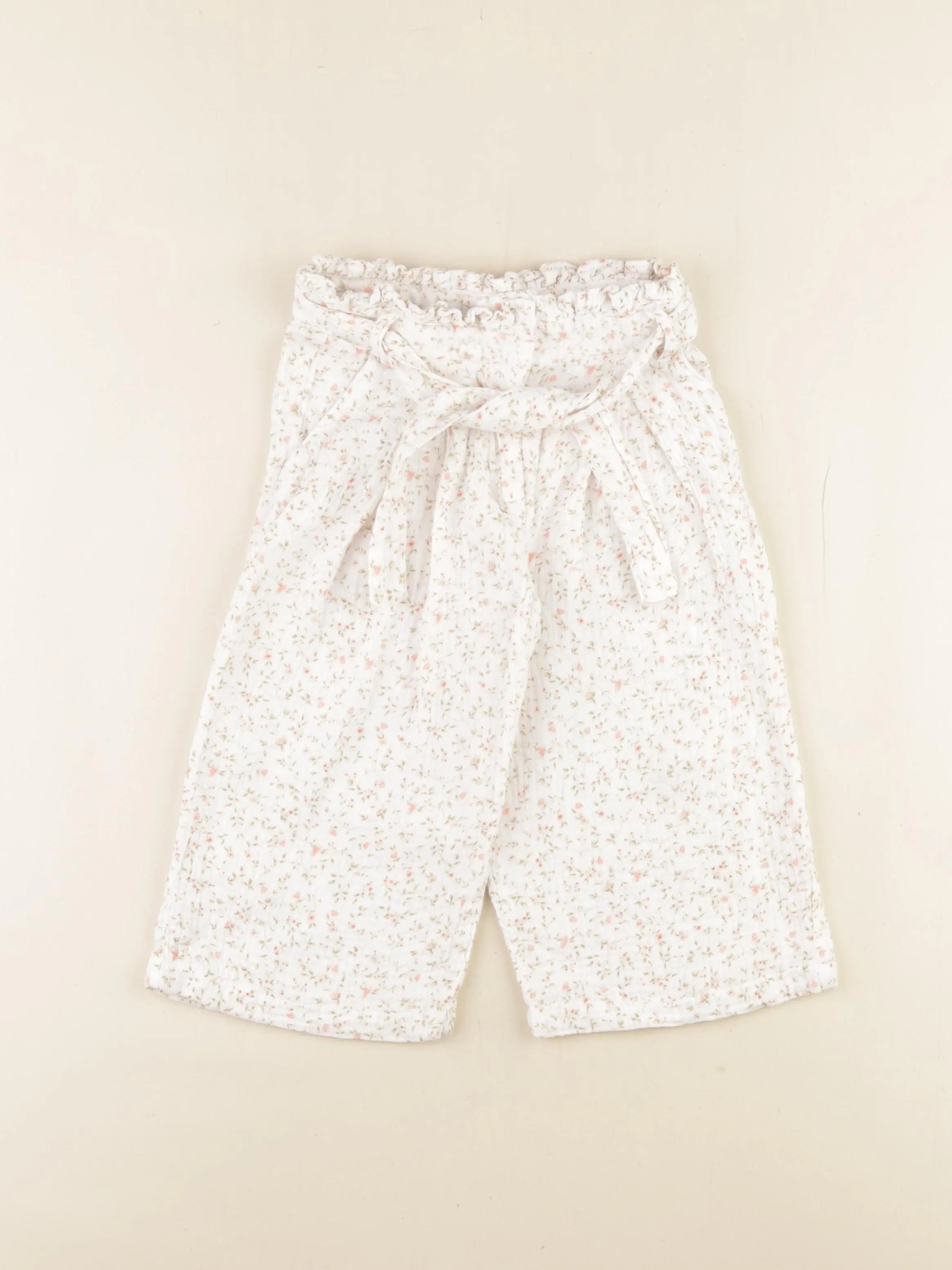 Vertbaudet - pantacourt blanc - 4 ans