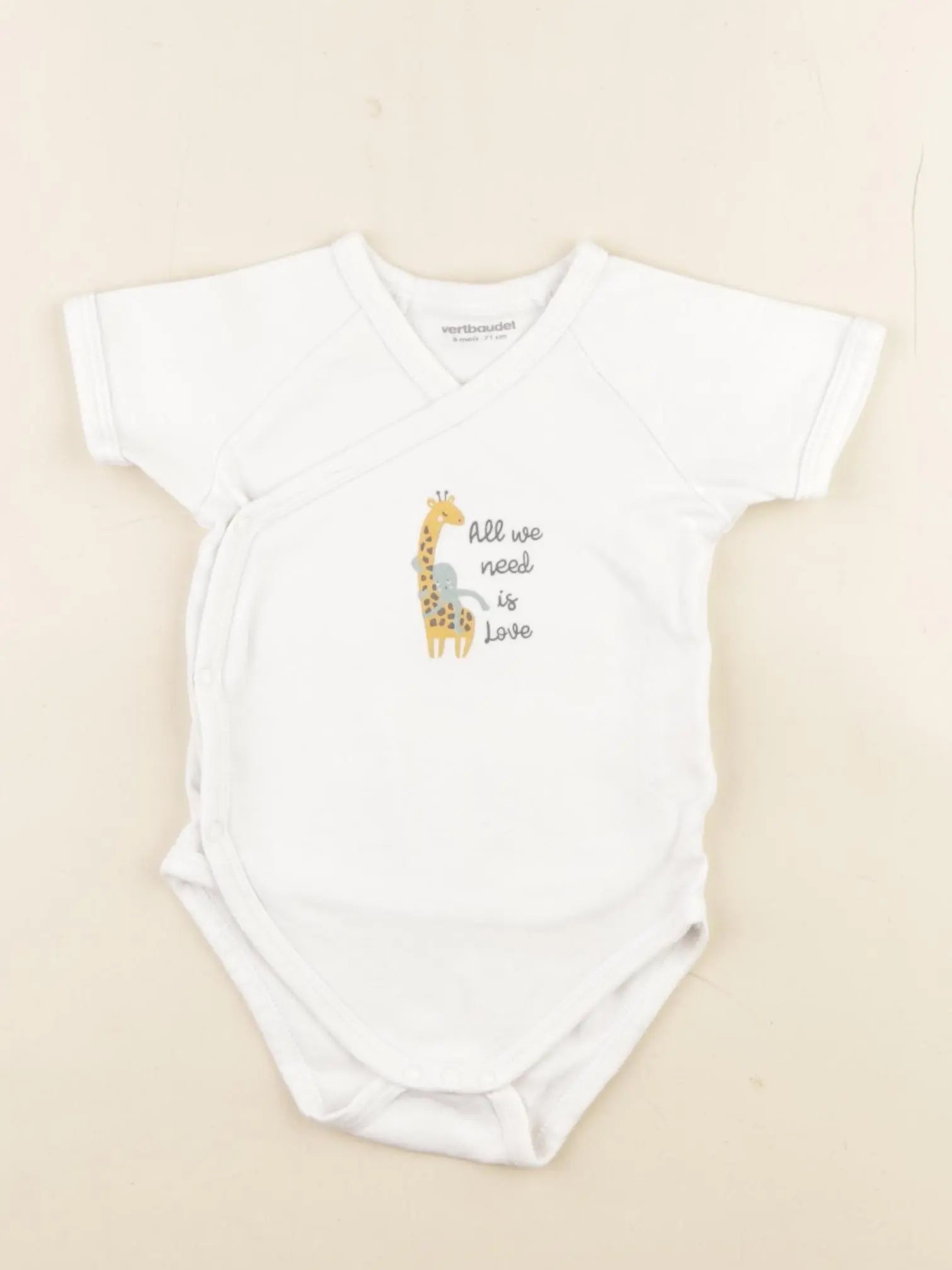 Vertbaudet - body blanc - 9 mois