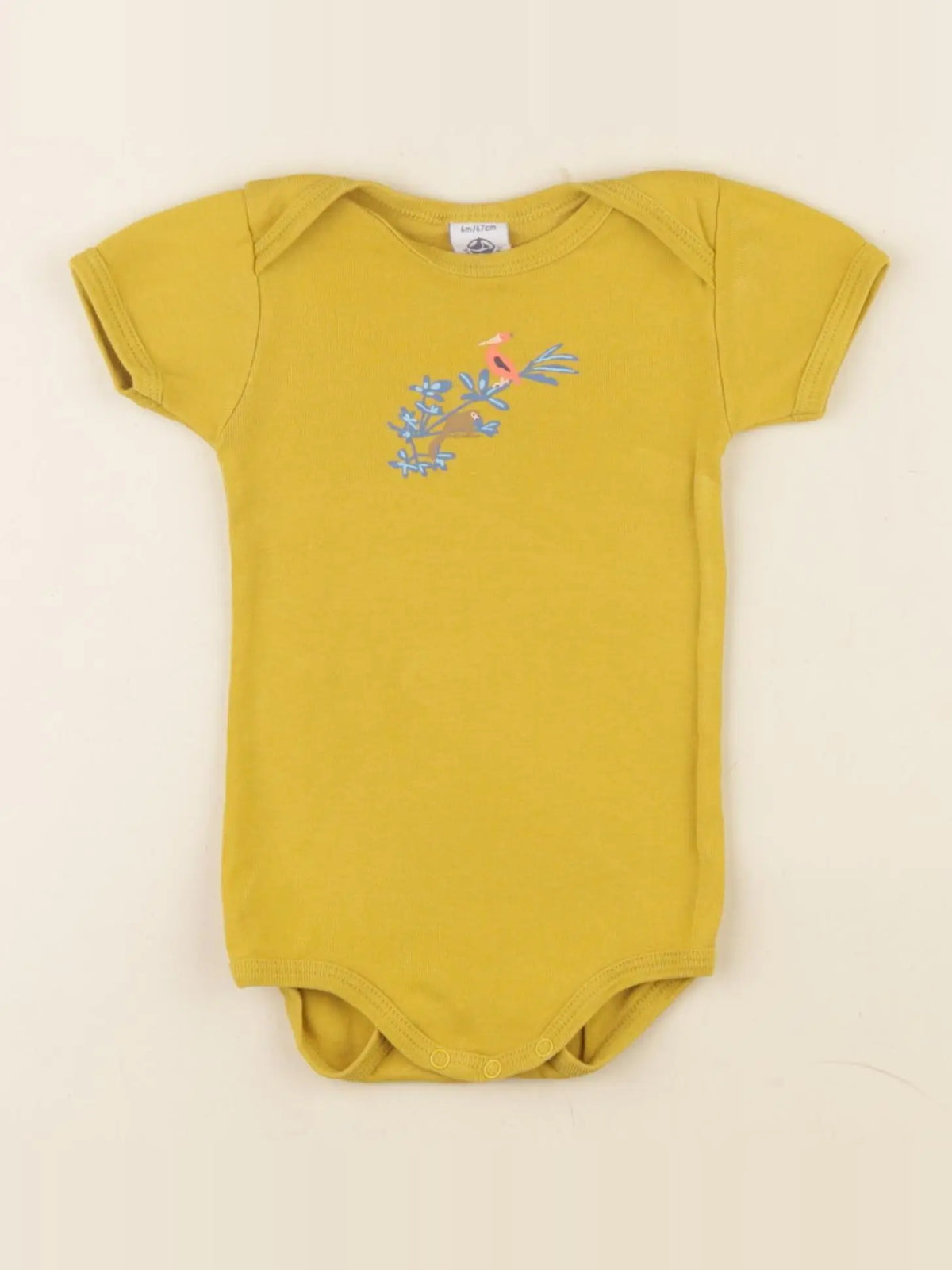 Petit Bateau - body jaune - 6 mois