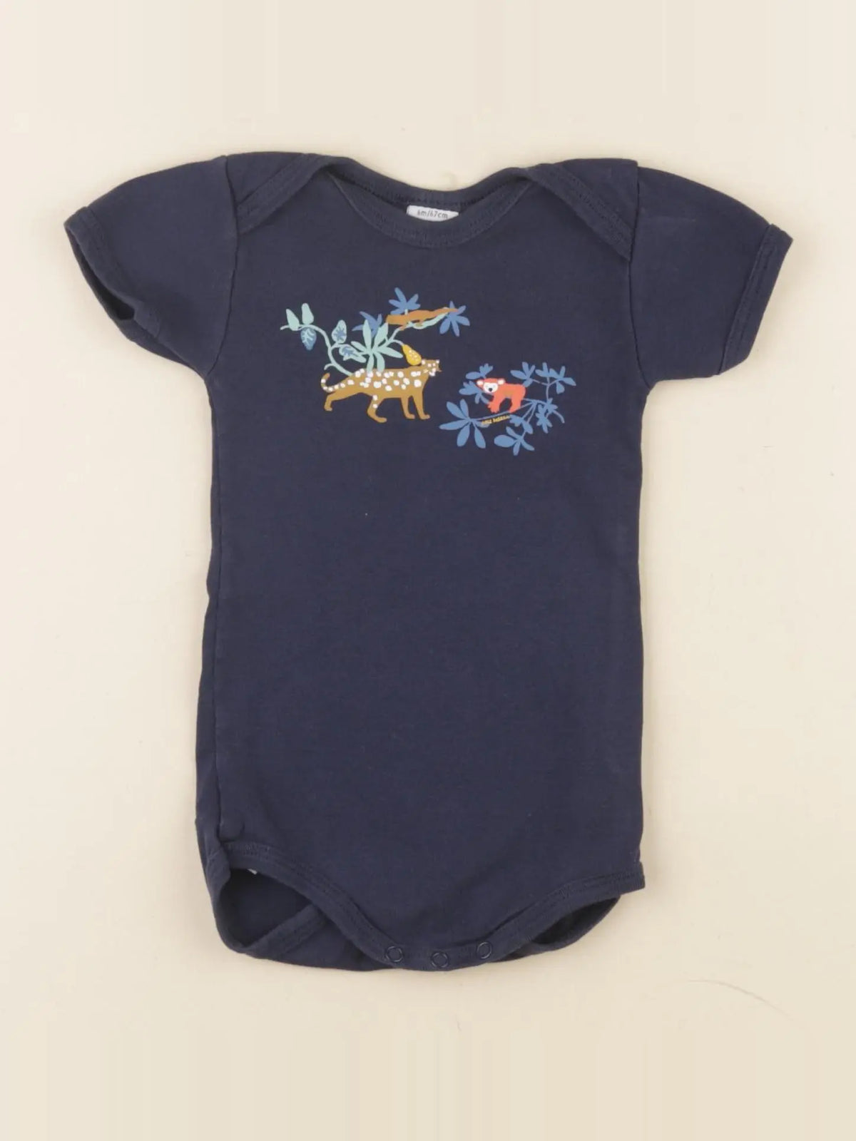 Petit Bateau - body bleu - 6 mois