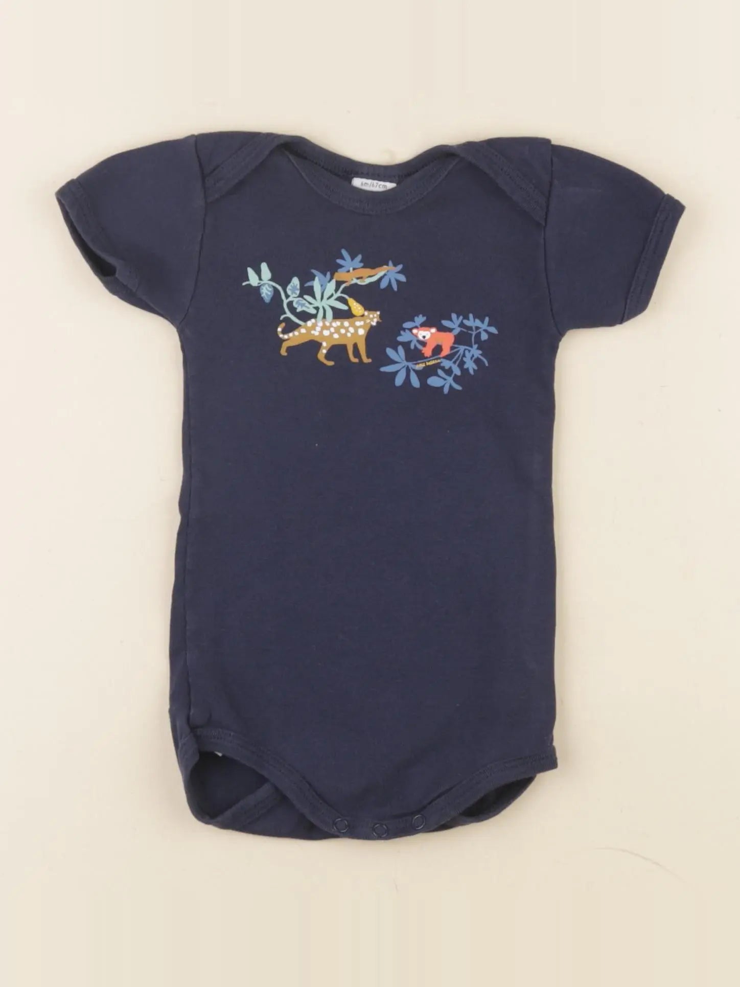 Petit Bateau - body bleu - 6 mois