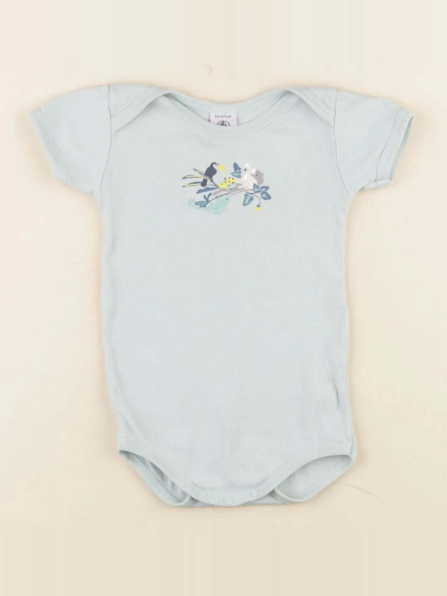 Petit Bateau - body bleu - 6 mois
