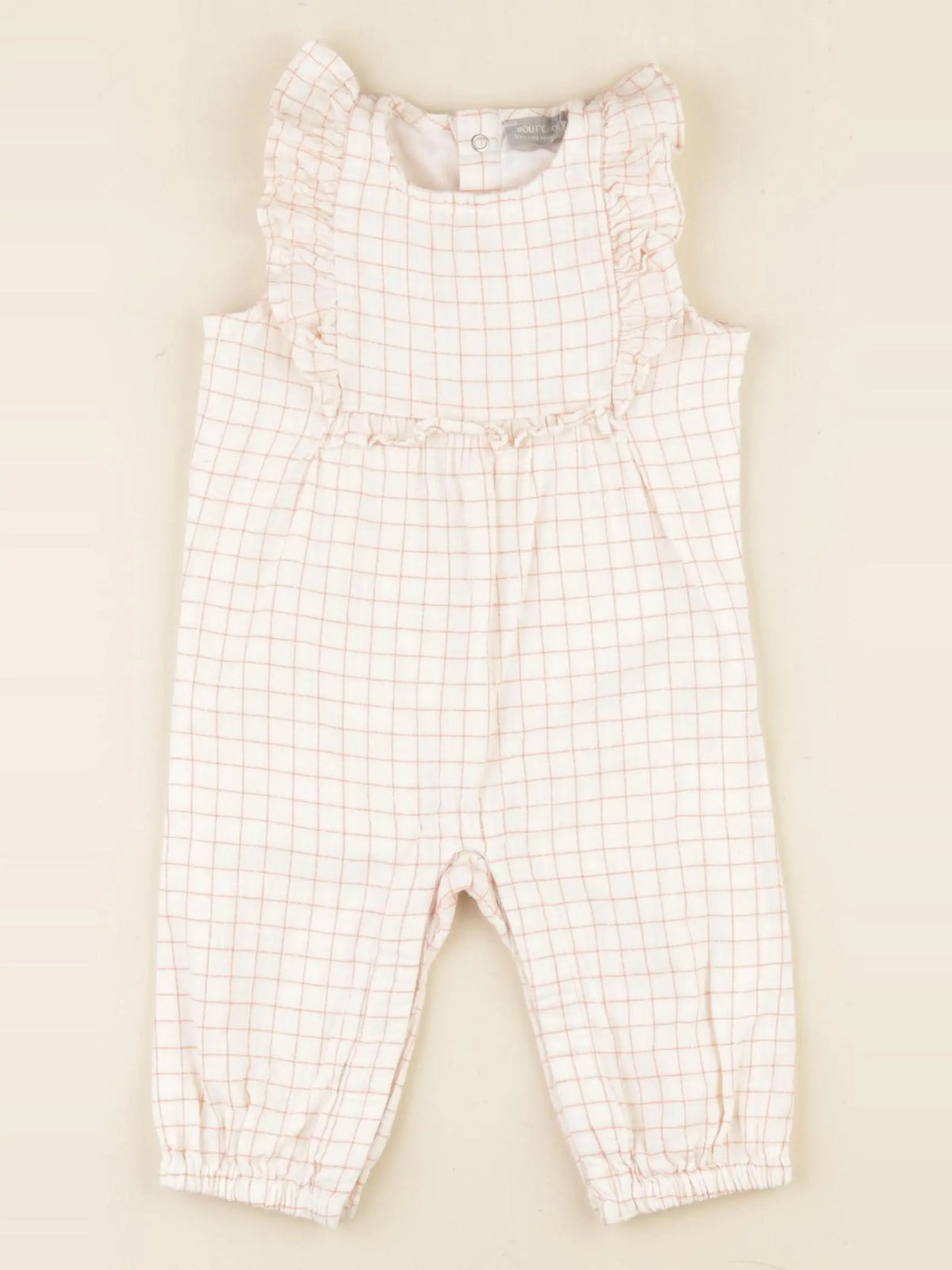 Boutchou - combinaison blanc, orange - 6 mois