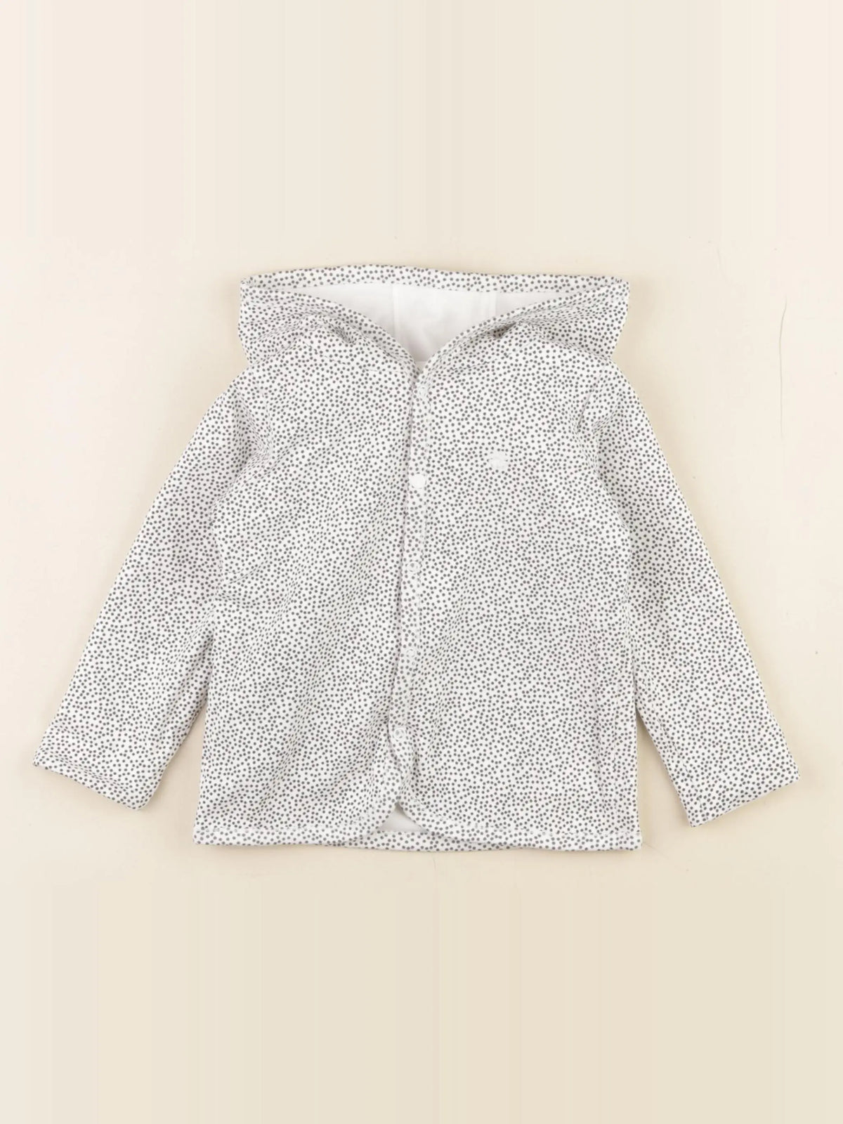Noppies - sweat réversible blanc, gris - 6/9 mois