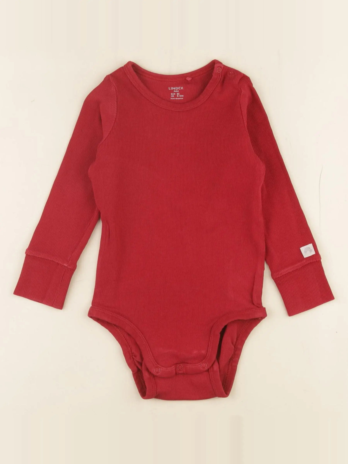 Lindex - body rouge - 9/12 mois