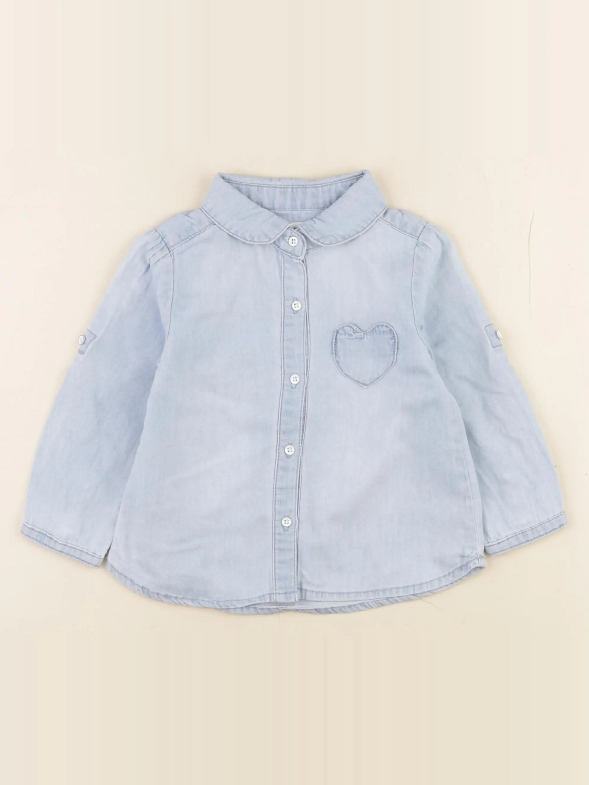 Vertbaudet - chemise bleu - 18 mois