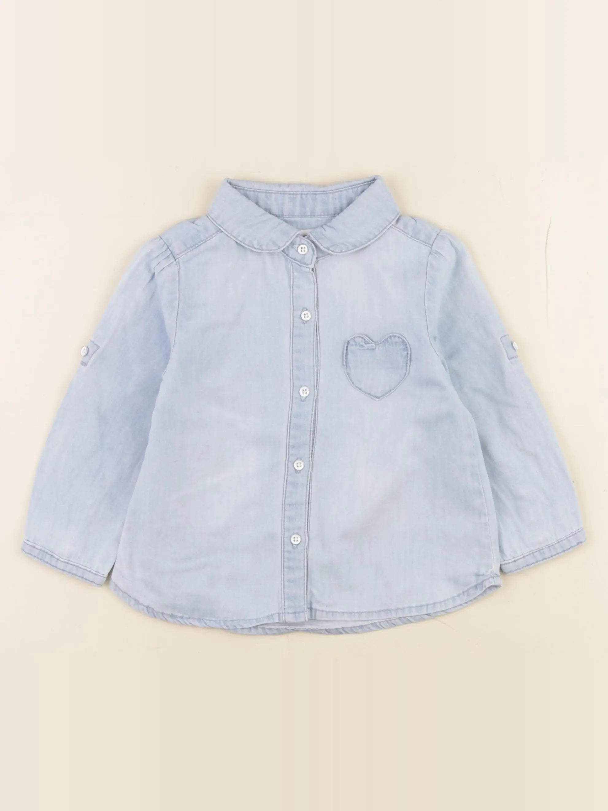 Vertbaudet - chemise bleu - 18 mois
