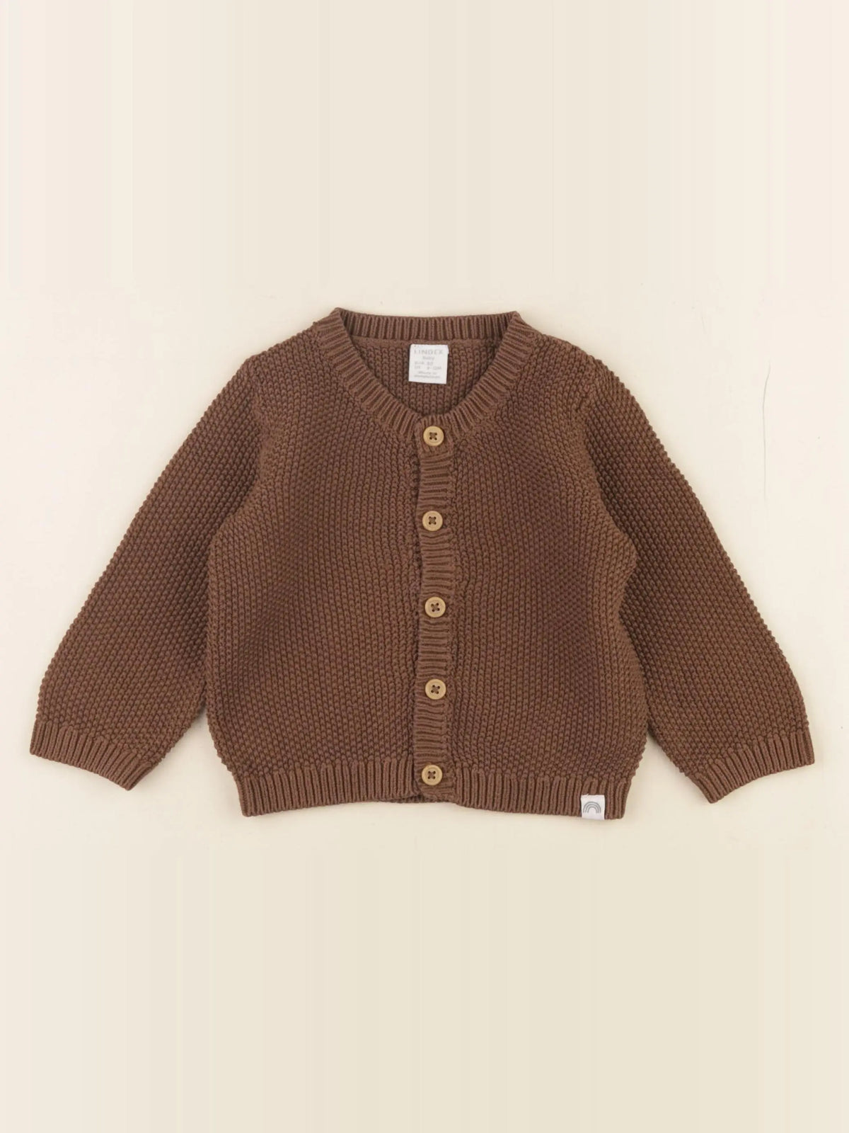 Lindex - gilet marron - 9/12 mois