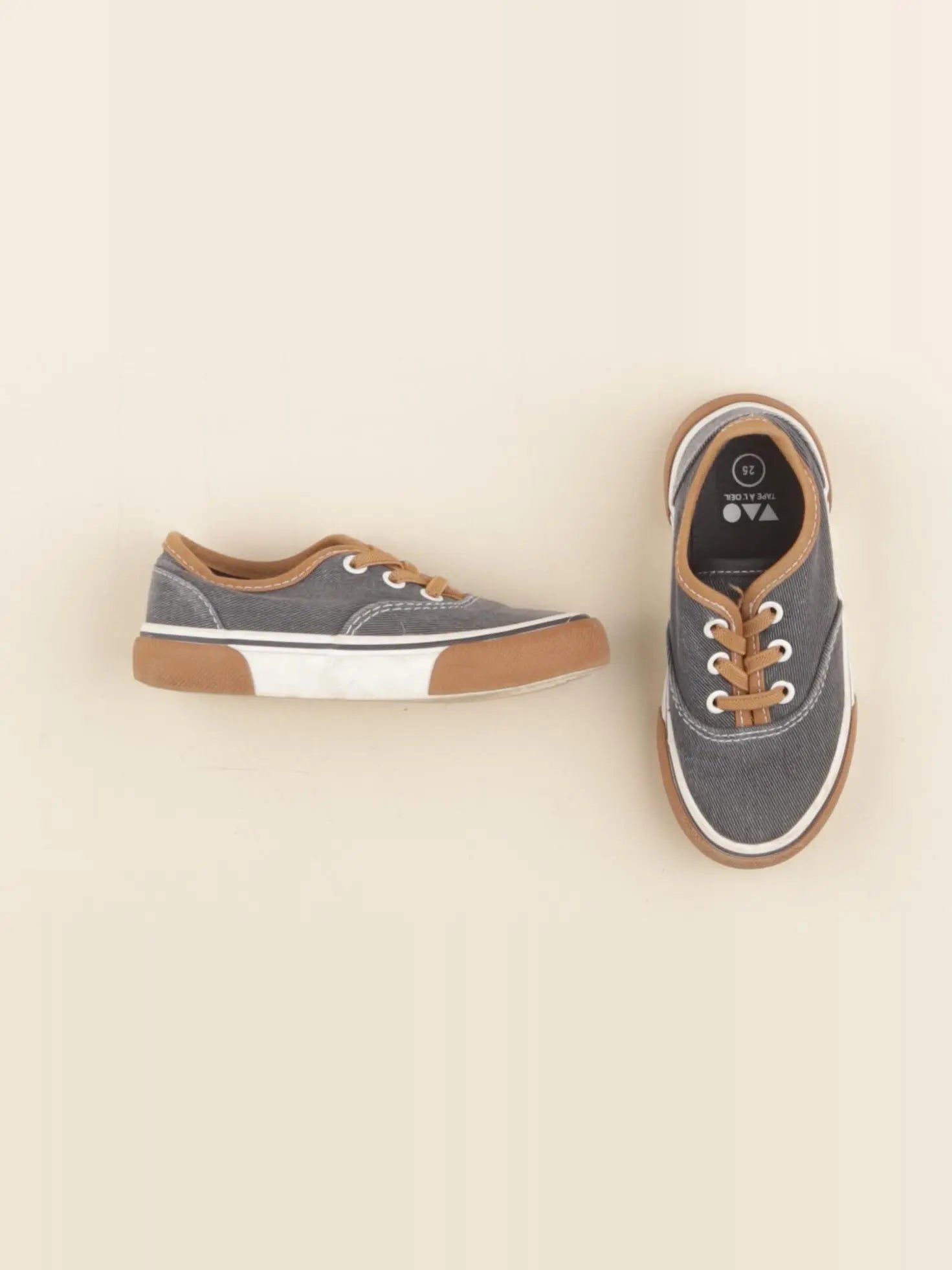 Tape à l'oeil - tennis à scratch/ lacets bleu - pointure 25