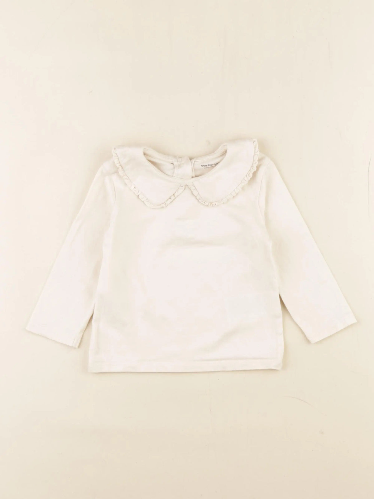 Vertbaudet - tee-shirt beige - 12 mois