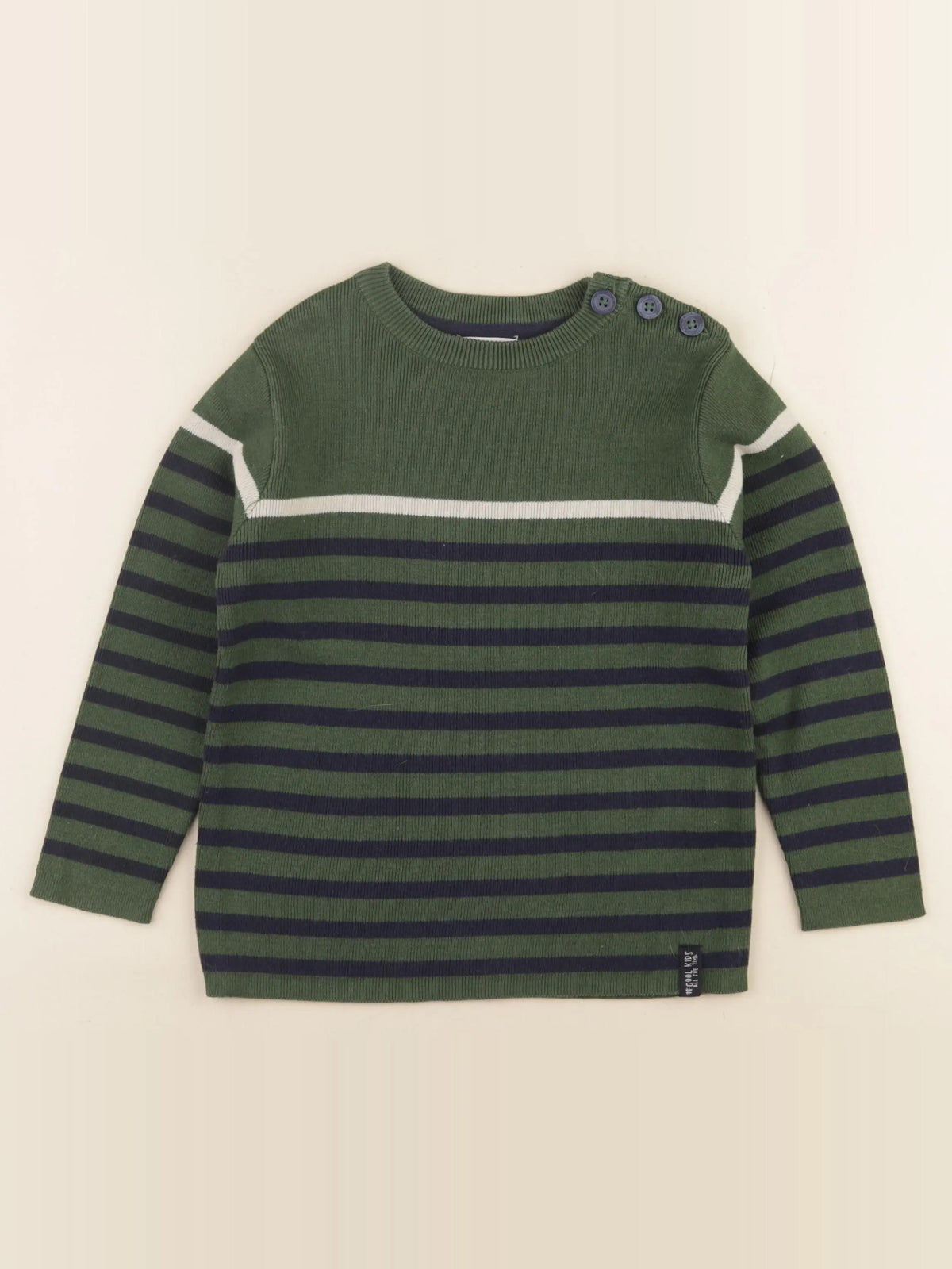 Vertbaudet - pull vert - 5 ans