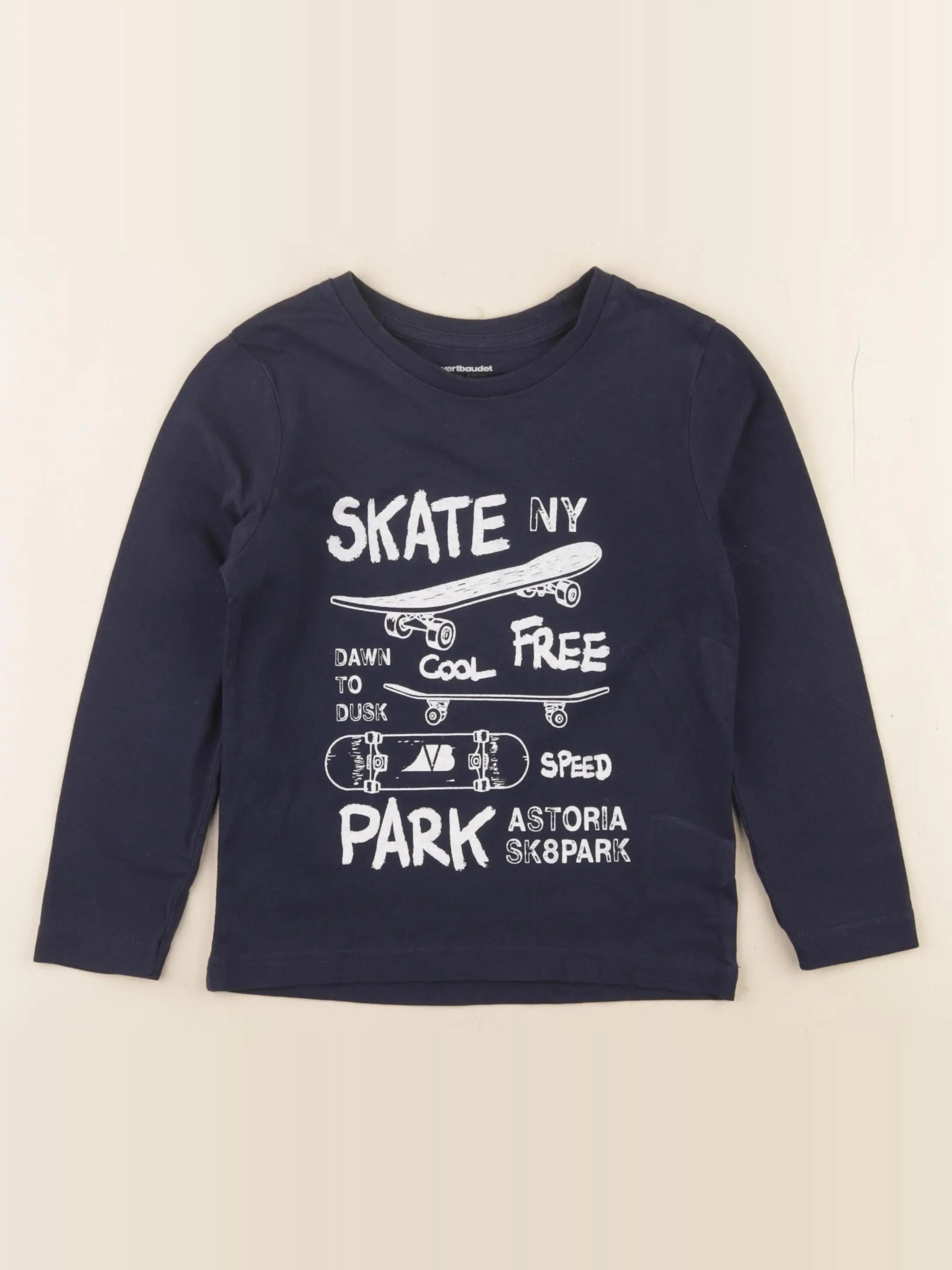 Vertbaudet - tee-shirt bleu - 5 ans