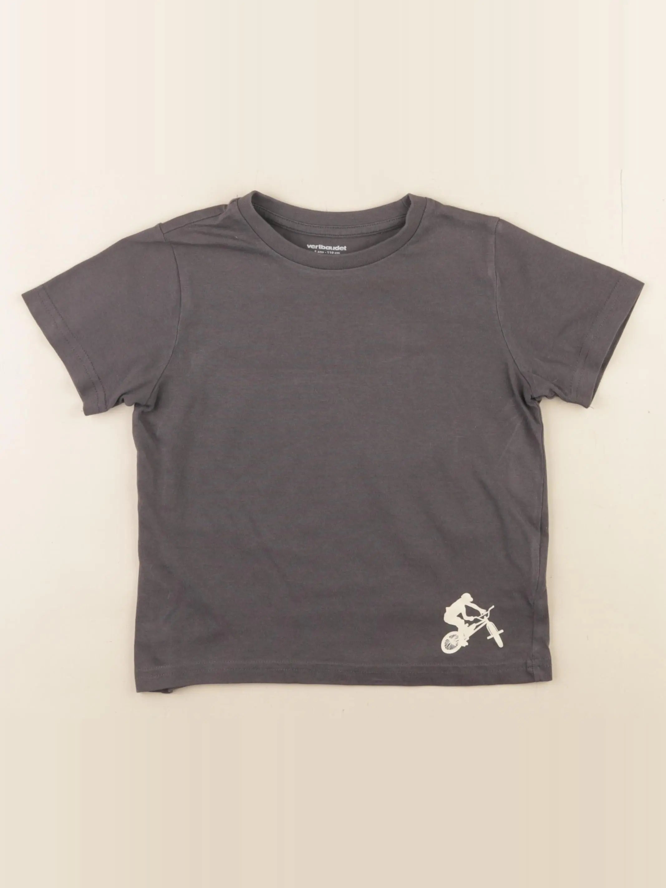 Vertbaudet - tee-shirt gris - 5 ans