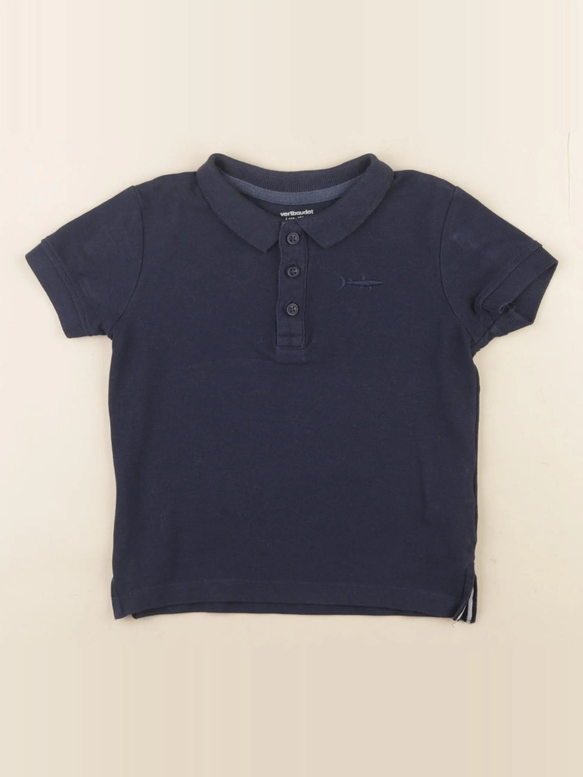 Vertbaudet - polo bleu - 4 ans