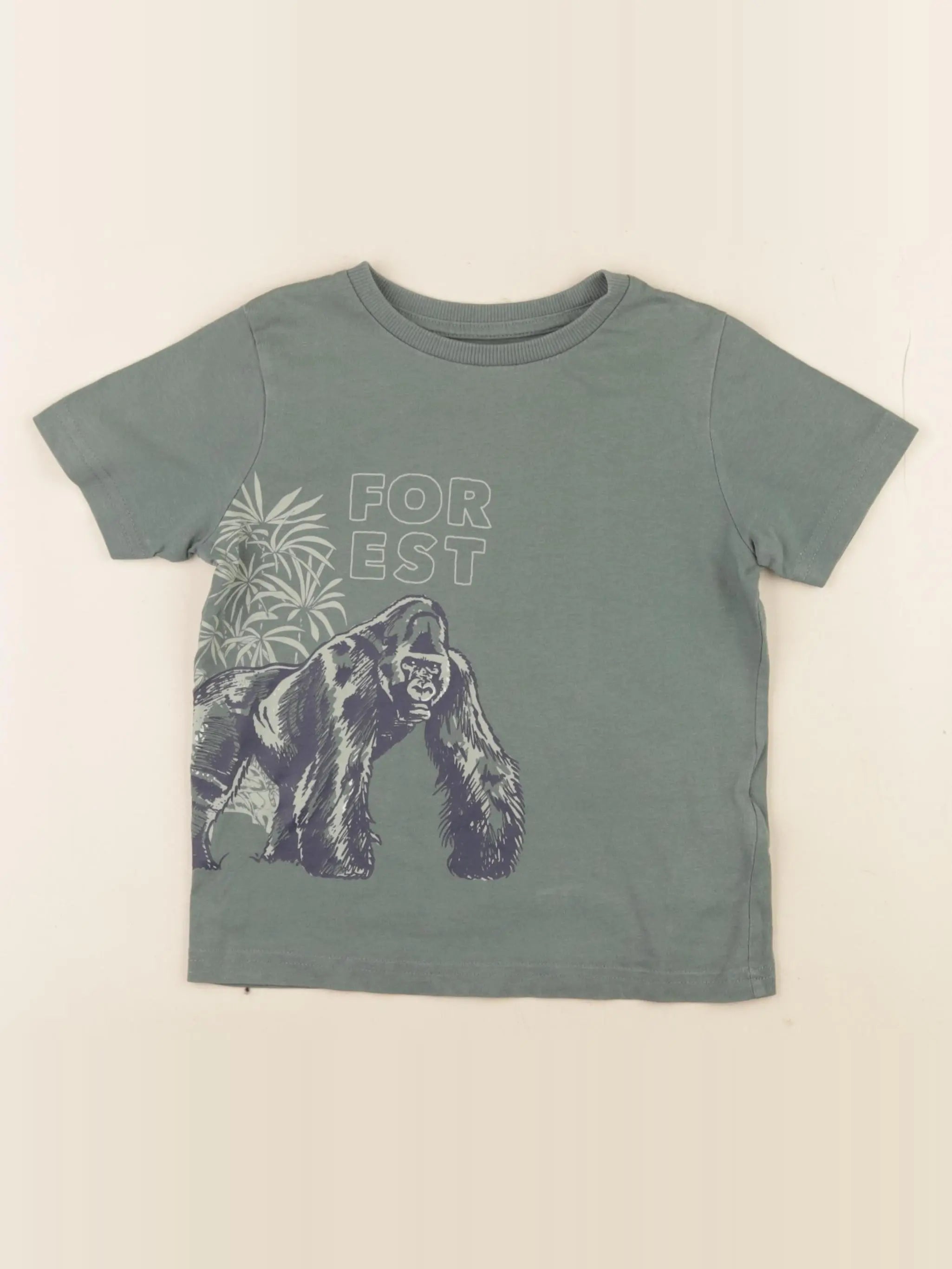 Vertbaudet - tee-shirt vert - 4 ans