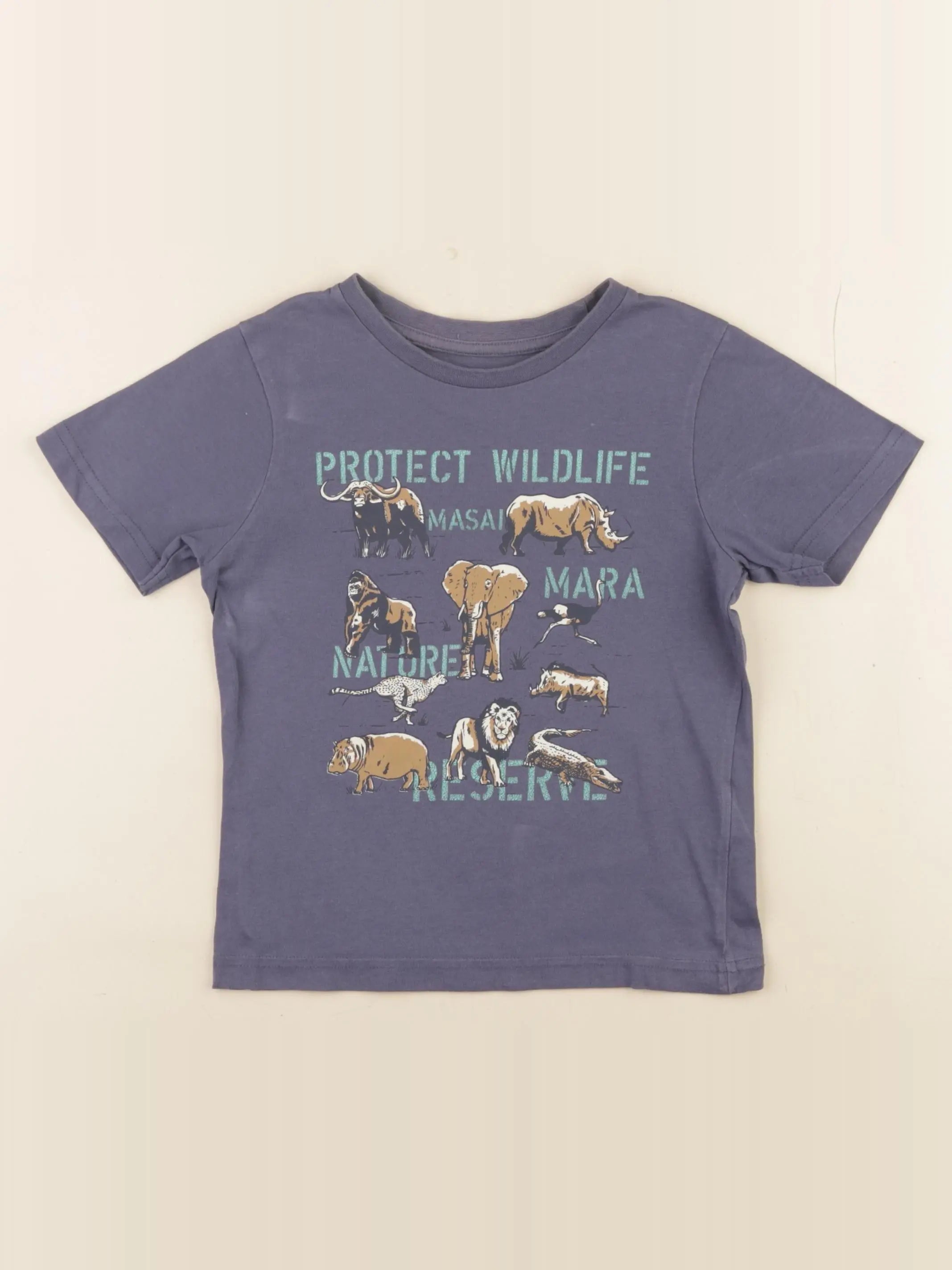 Vertbaudet - tee-shirt bleu - 5 ans