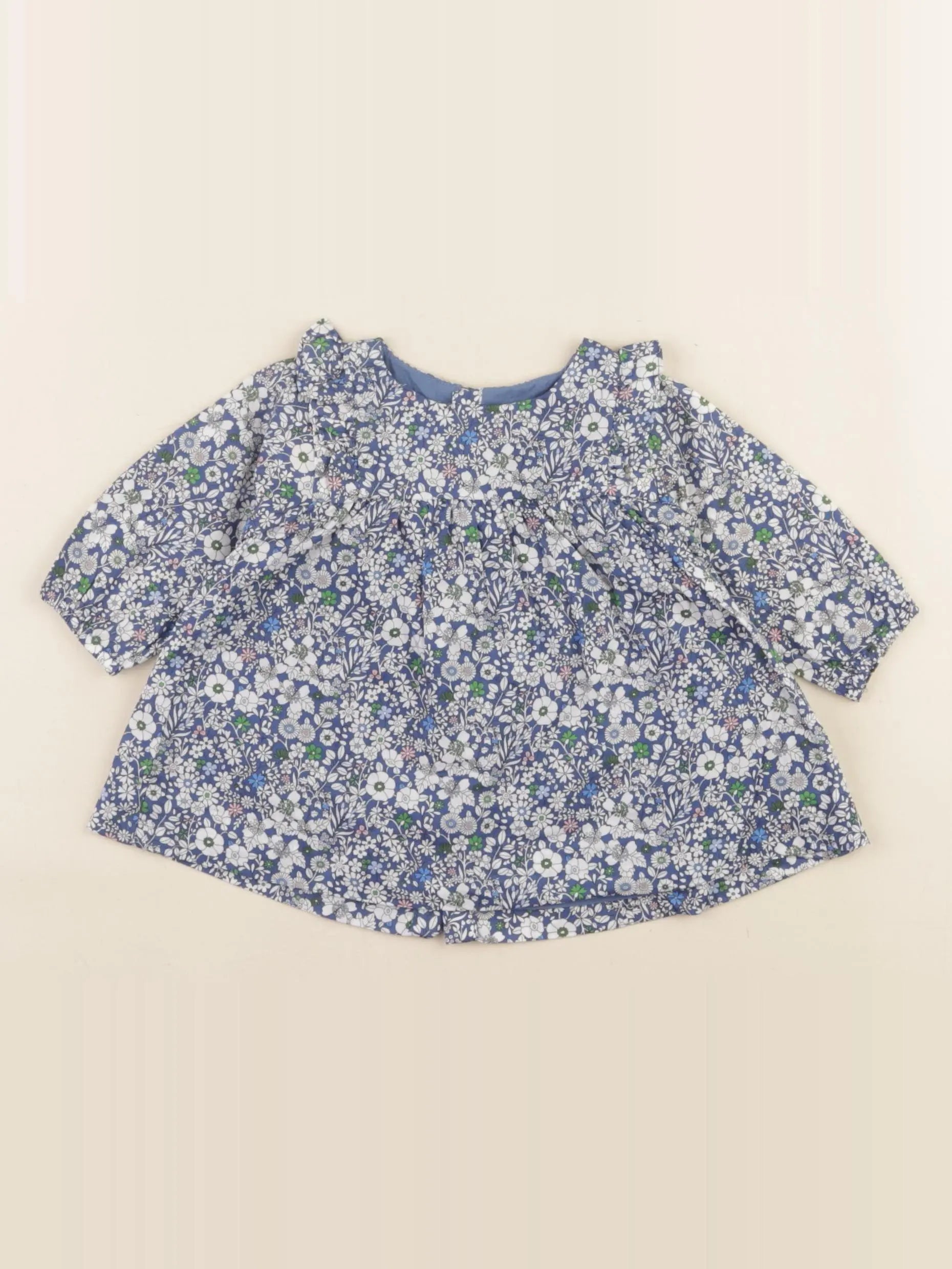 Jacadi - robe liberty bleu - 1 mois