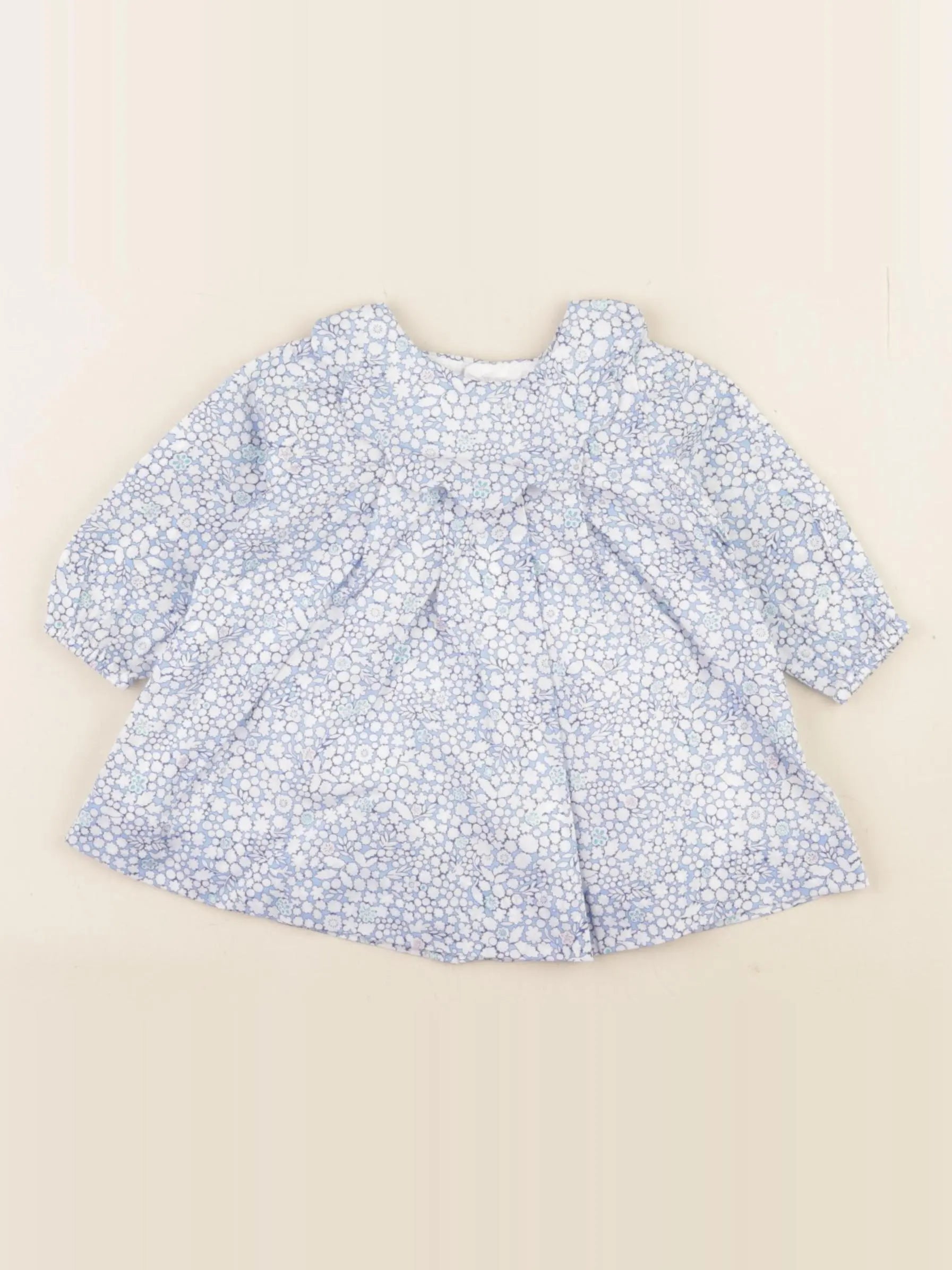 Jacadi - robe liberty bleu - 1 mois